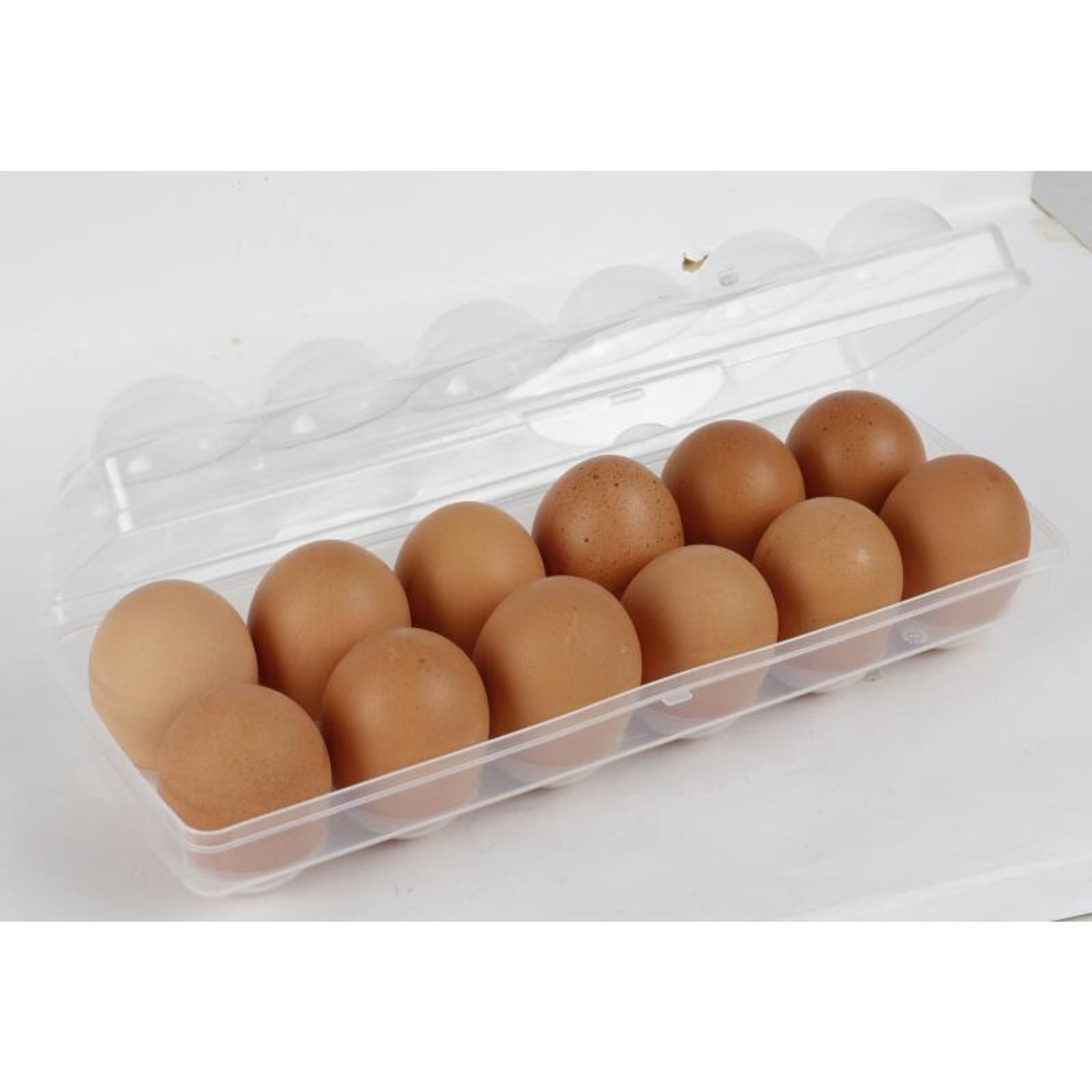 BURI Teedose Eierdose für 12 Eier Eierbehälter Eieraufbewahrungsbox Kühlschrankbox, Kunststoff