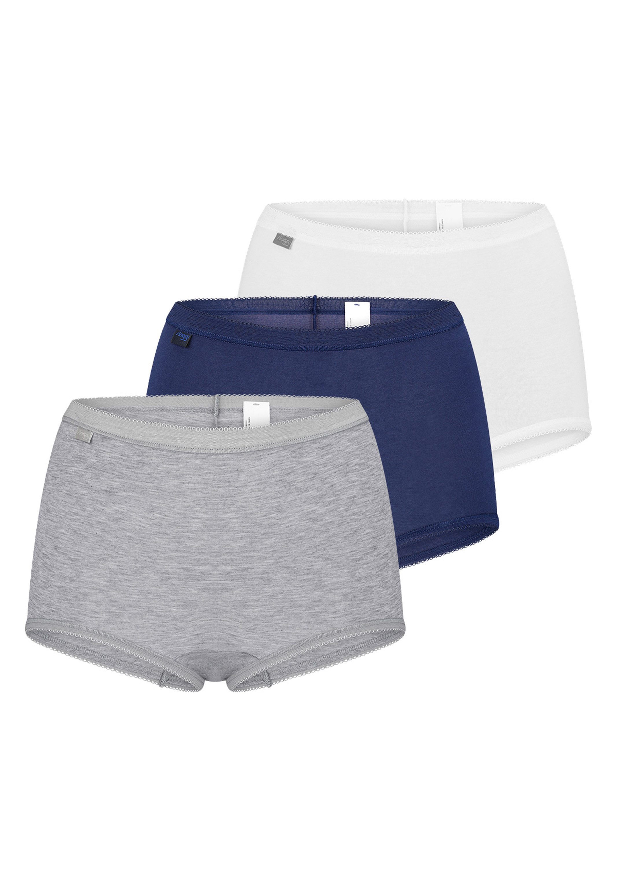 sloggi Maxislip 3er Pack Basic+ (Spar-Set, 3-St) Maxi Slip - Baumwolle - Atmungsaktiv