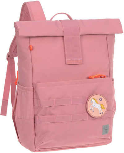 LÄSSIG Kinderrucksack Medium Rolltop Backpack, pink, aus recycelten PET-Flaschen