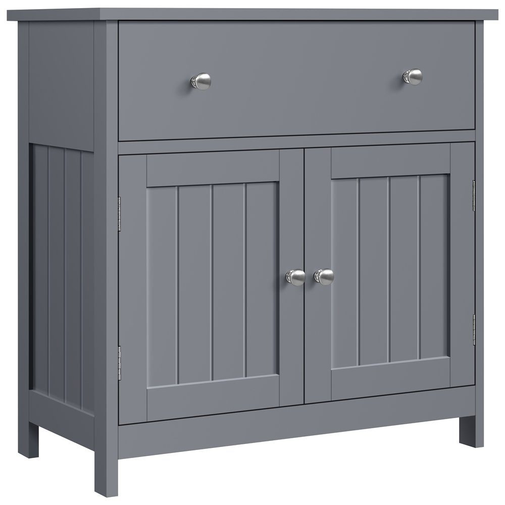 Yaheetech Badkommode Waschbeckenunterschrank mit Schublade & 2 Türen, Badezimmerschrank Waschtischunterschrank