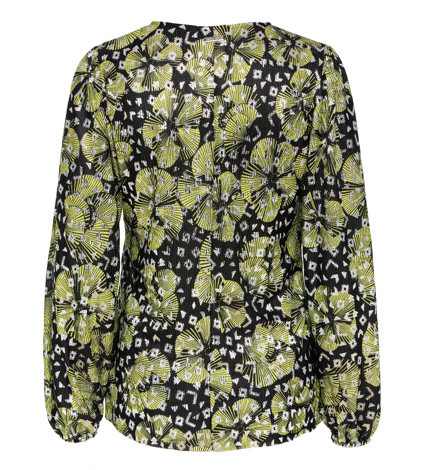 Sarah Kern Plisseebluse Schlupfbluse figurumspielend mit Folienprint günstig online kaufen