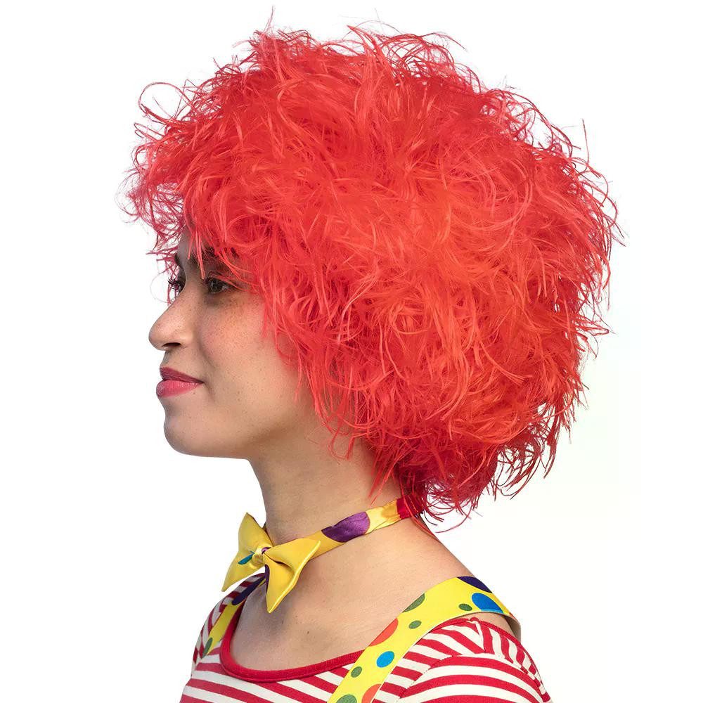 Boland Kostüm-Perücke Perücke Clown Frizzy rot Lockenperücke für lustige Karneval-Kostüme, Perfekte Ergänzung für Clown-Kostüme