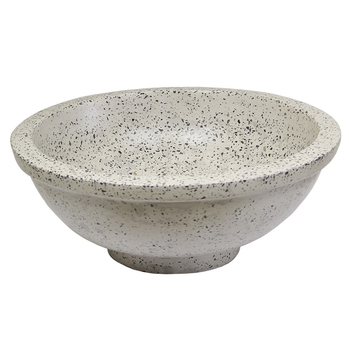 Oriental Galerie Waschbecken Waschbecken Terrazzo Hellgrau mit Rand 40 cm (1-St). € 99,90