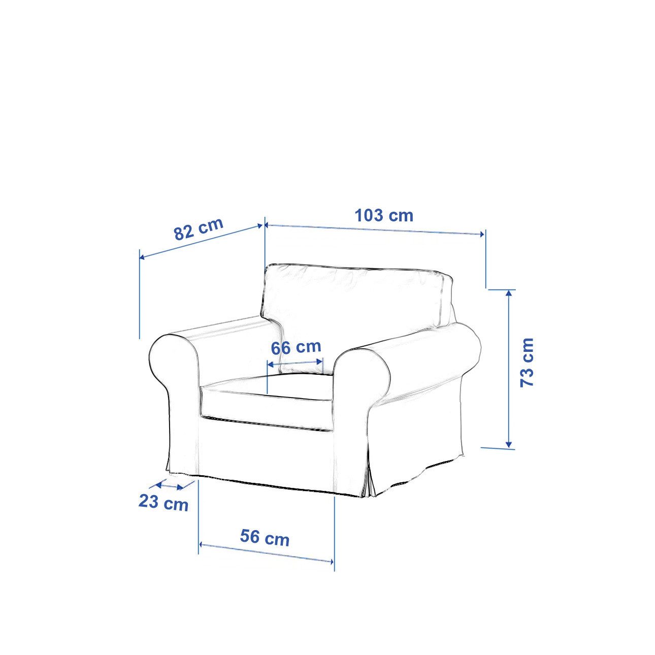 Dekoria Sofahusse Ektorp Sessel, Velvet