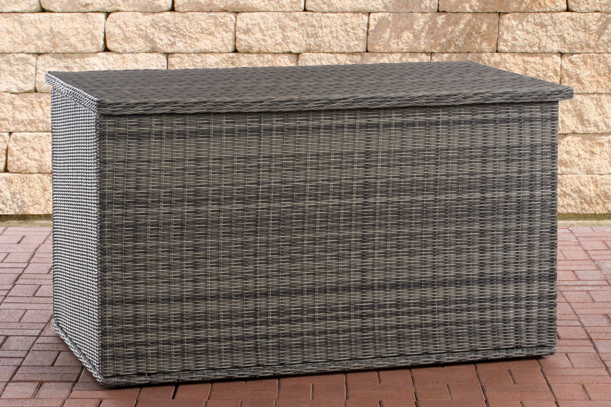 CLP Auflagenbox Comfy Rundrattan, Kissenbox aus Polyrattan