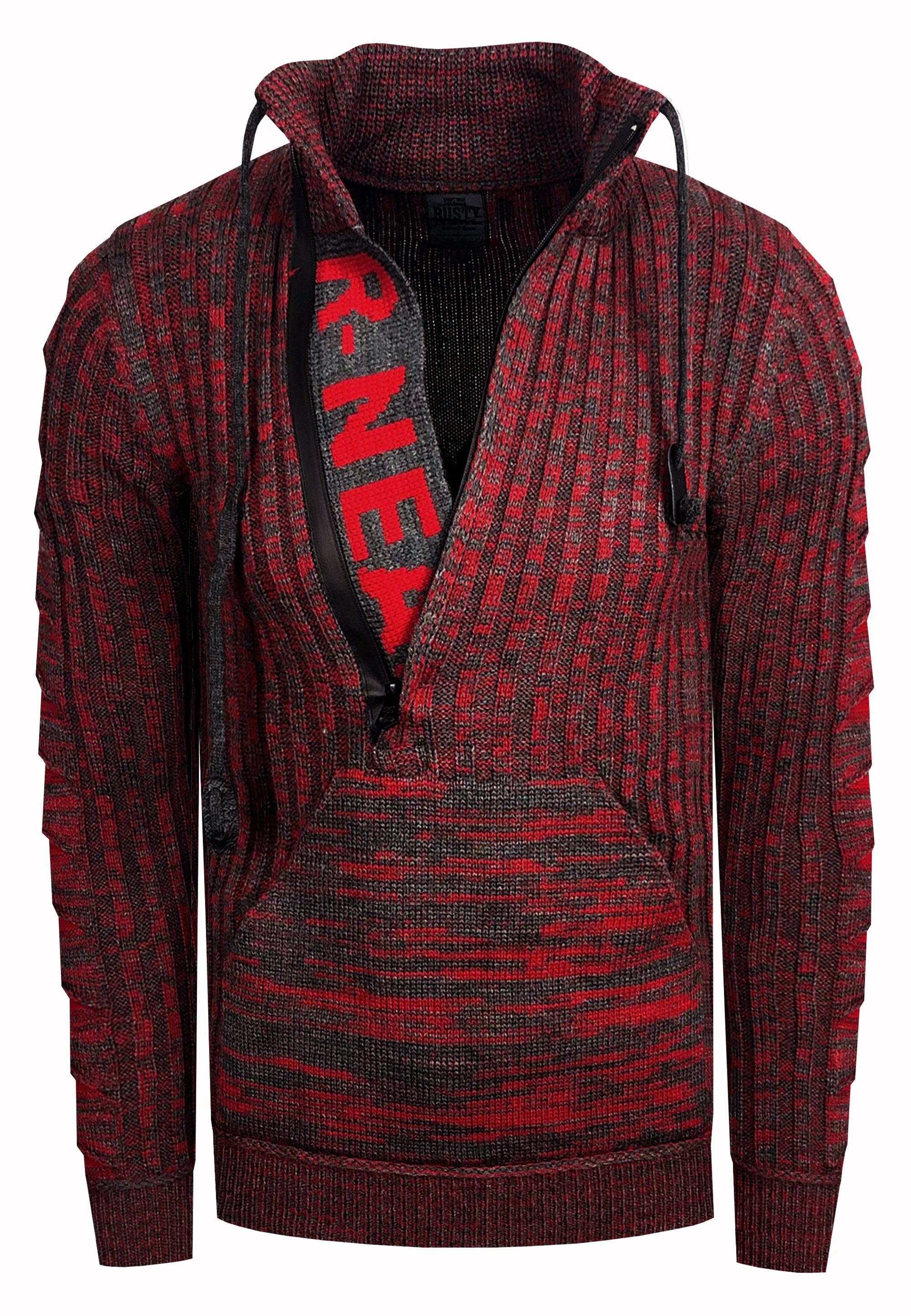 Rusty Neal Strickpullover mit stylischem Ausschnitt