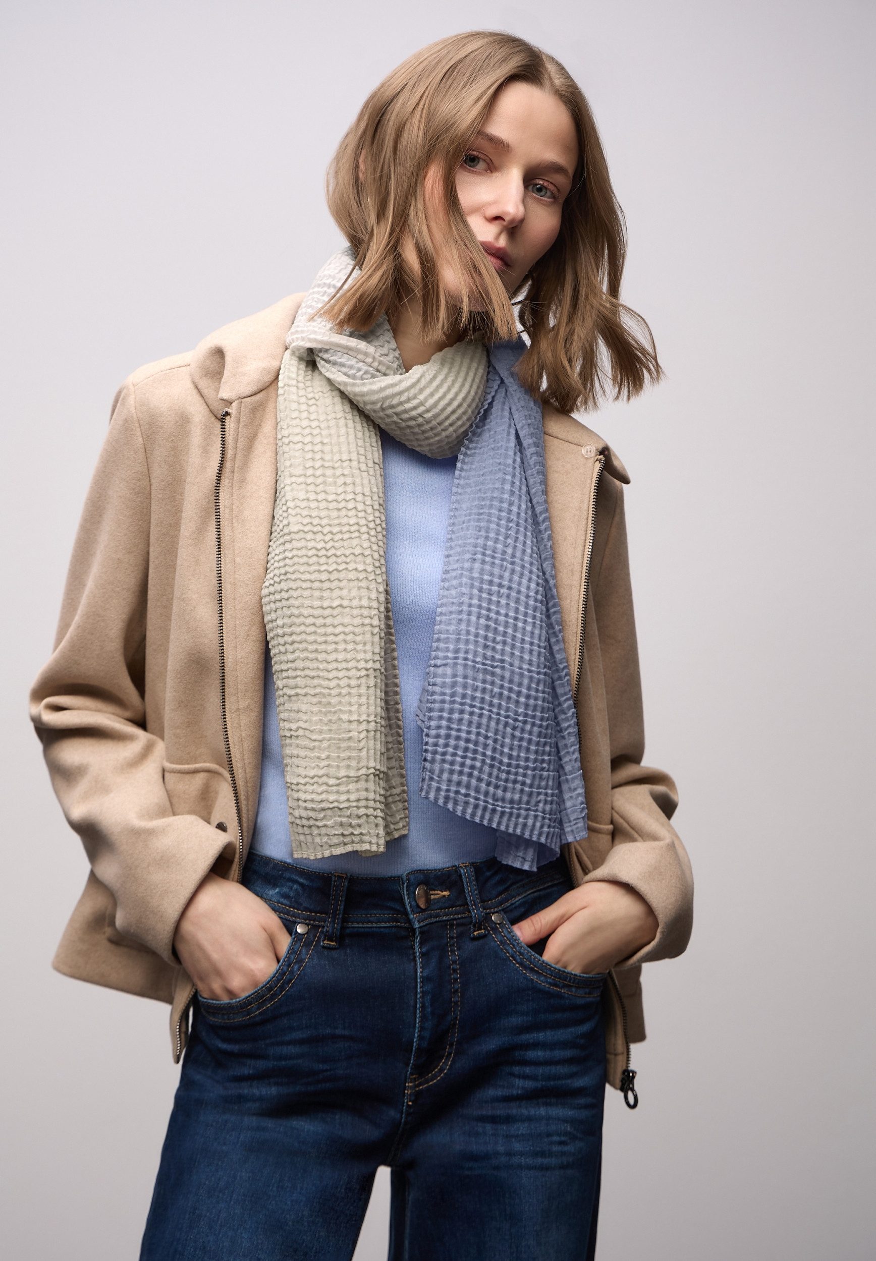 STREET ONE Halstuch Pleated Gradient Longscarf