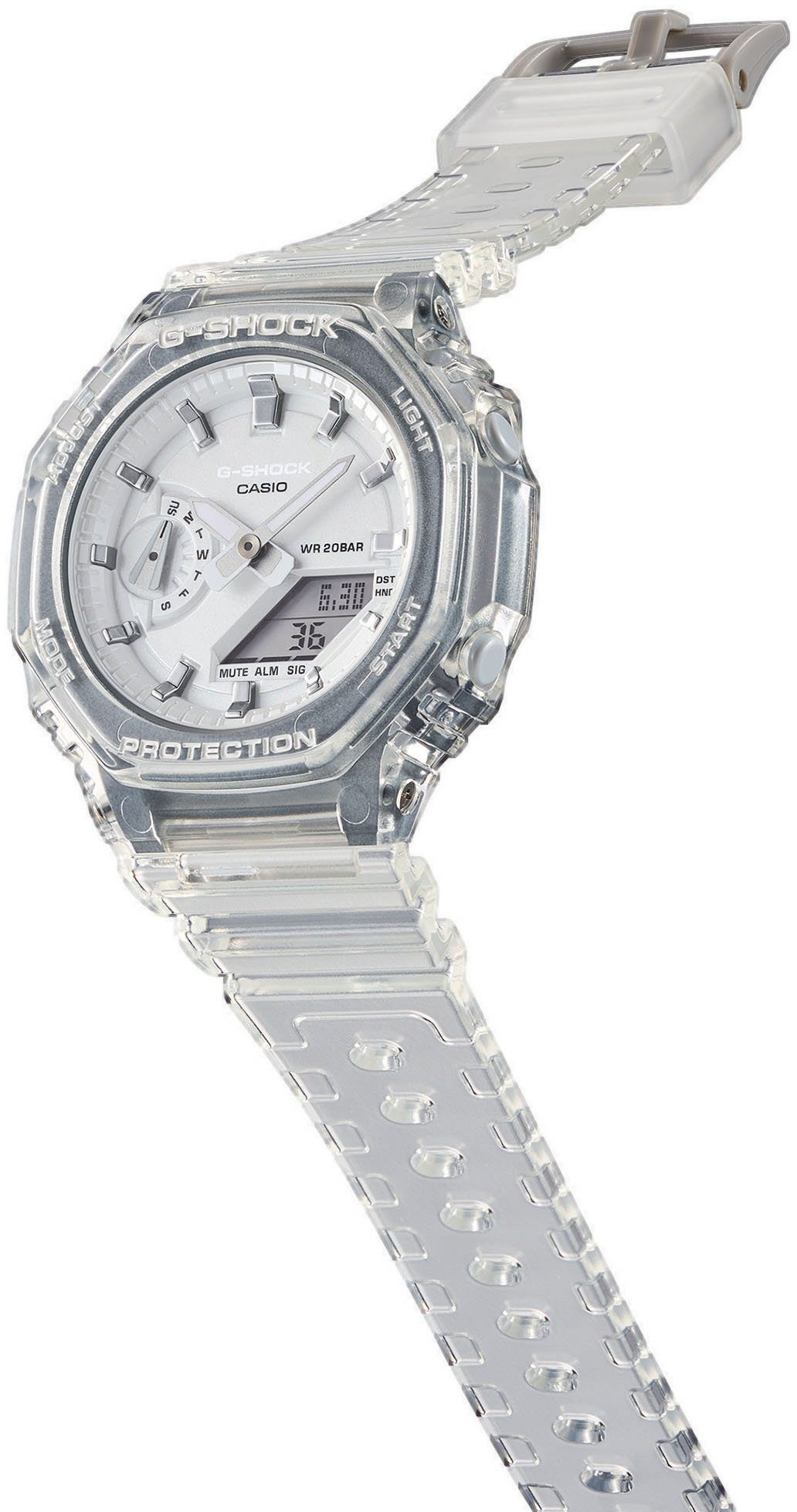 CASIO G-SHOCK Chronograph GMA-S2100SK-7AER, Quarzuhr, Armbanduhr, Damen, Herren, digital, bis 20 bar wasserdicht