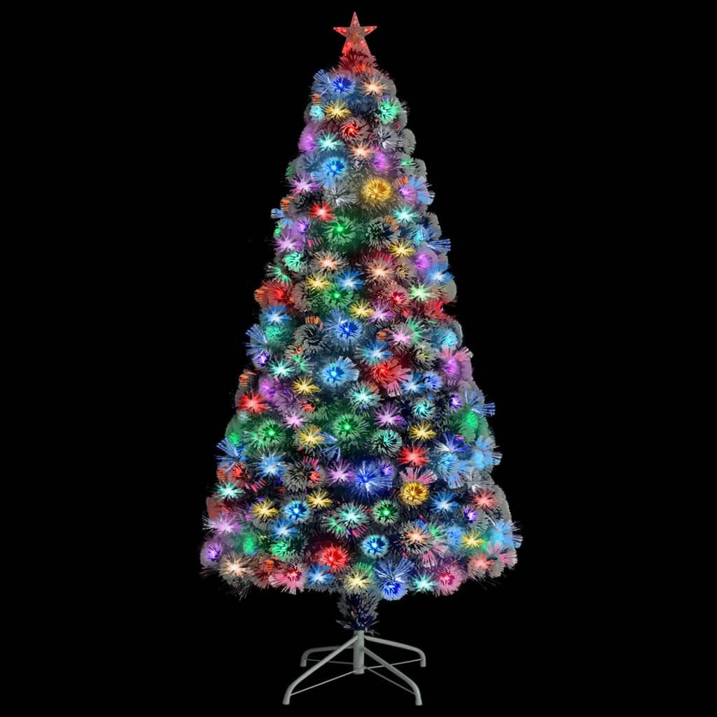 vidaXL Künstlicher Weihnachtsbaum Künstlicher Weihnachtsbaum mit Beleuchtung 120 cm Glasfaser