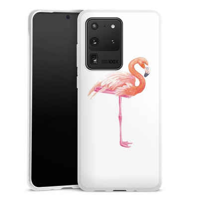 DeinDesign Handyhülle Flamingo Tiere Sommer Flamingo3, Samsung Galaxy S20 Ultra 5G Silikon Hülle Bumper Case Smartphone Cover