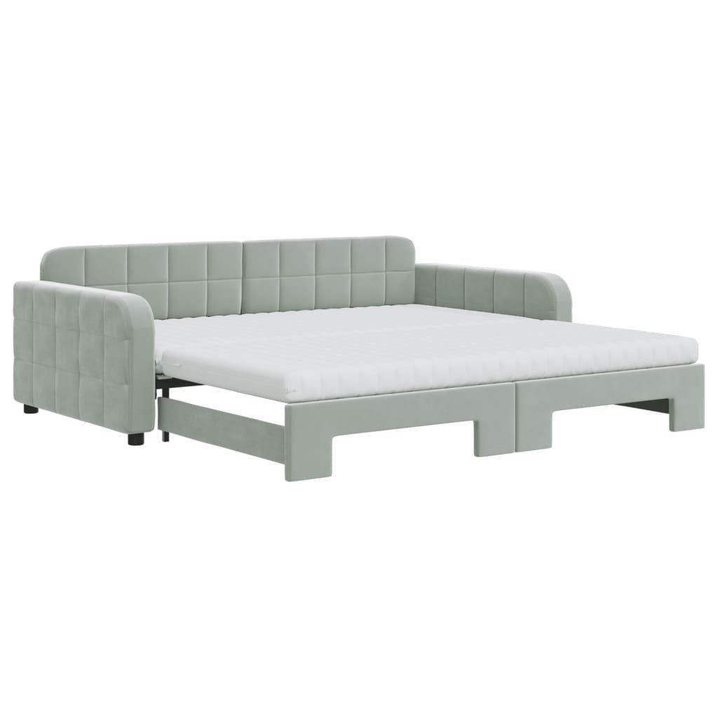 vidaXL Bett, Tagesbett Ausziehbar mit Matratzen günstig online kaufen