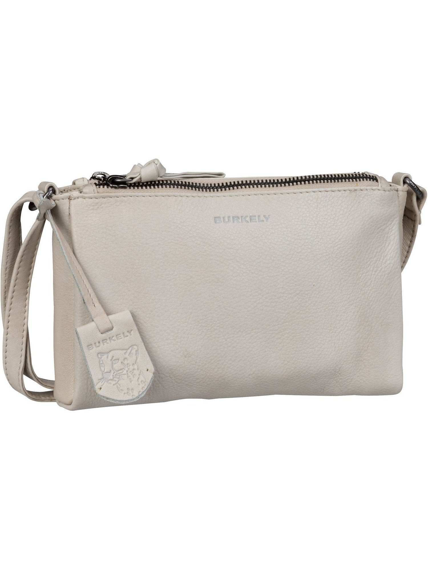 Burkely Umhängetasche Just Jolie Double Zip Crossbody Bag, Umhängetasche klein Beige