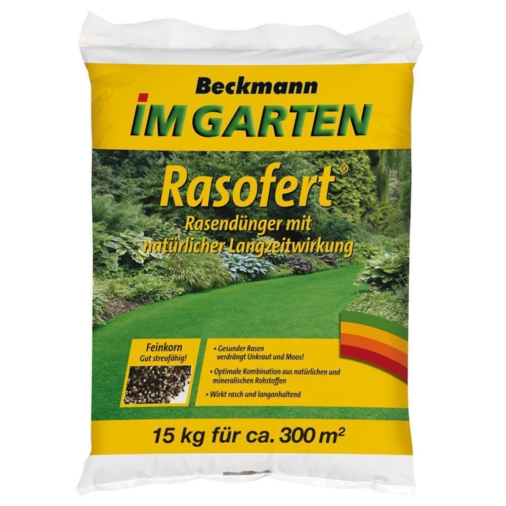 Beckmann IM GARTEN Rasendünger Rasofert® mit natürlicher Langzeitwirkung 15 kg Sack