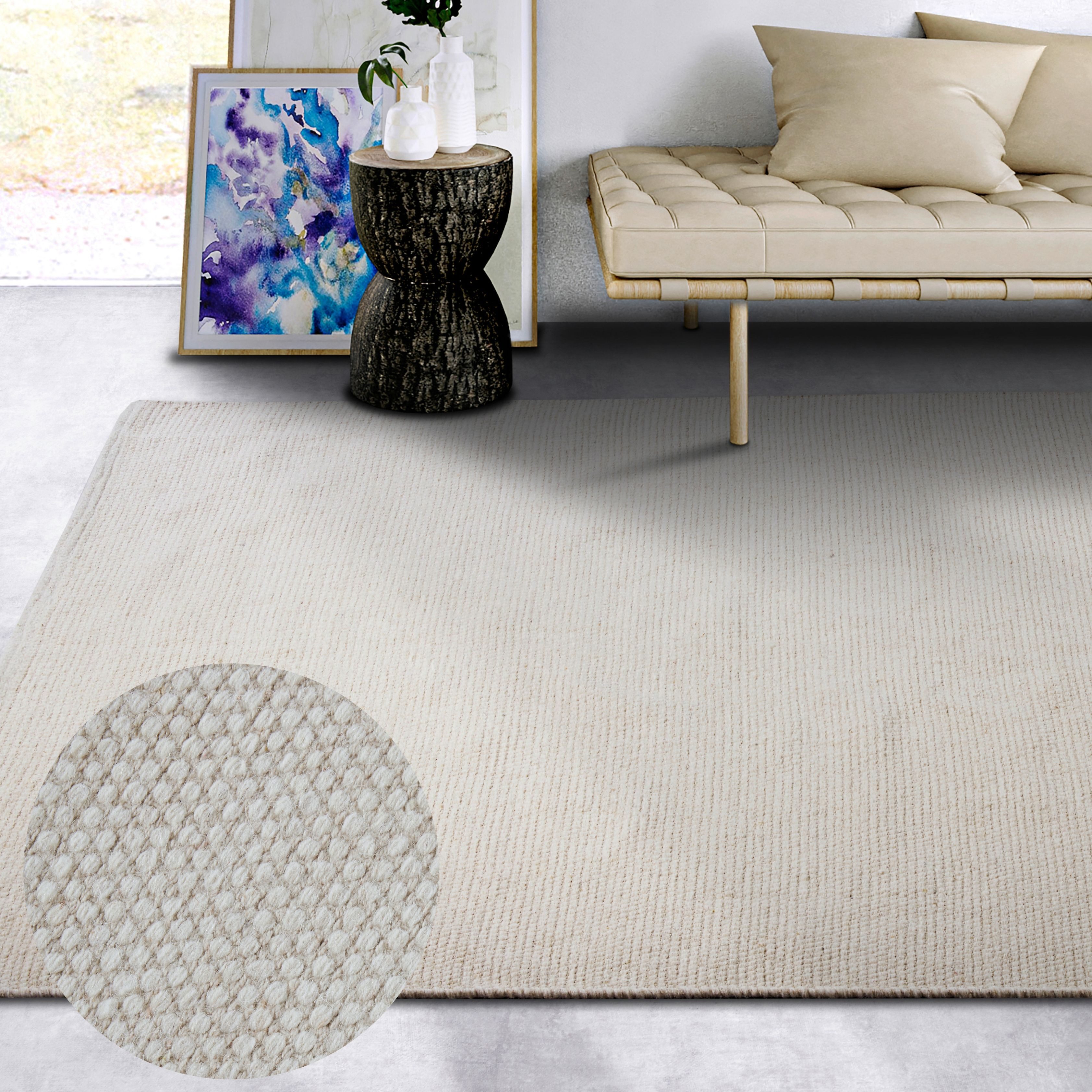 ELLE DECORATION Wollteppich »Pradesh«, rechteckig, 10 mm Höhe, Handgewebt, günstig online kaufen