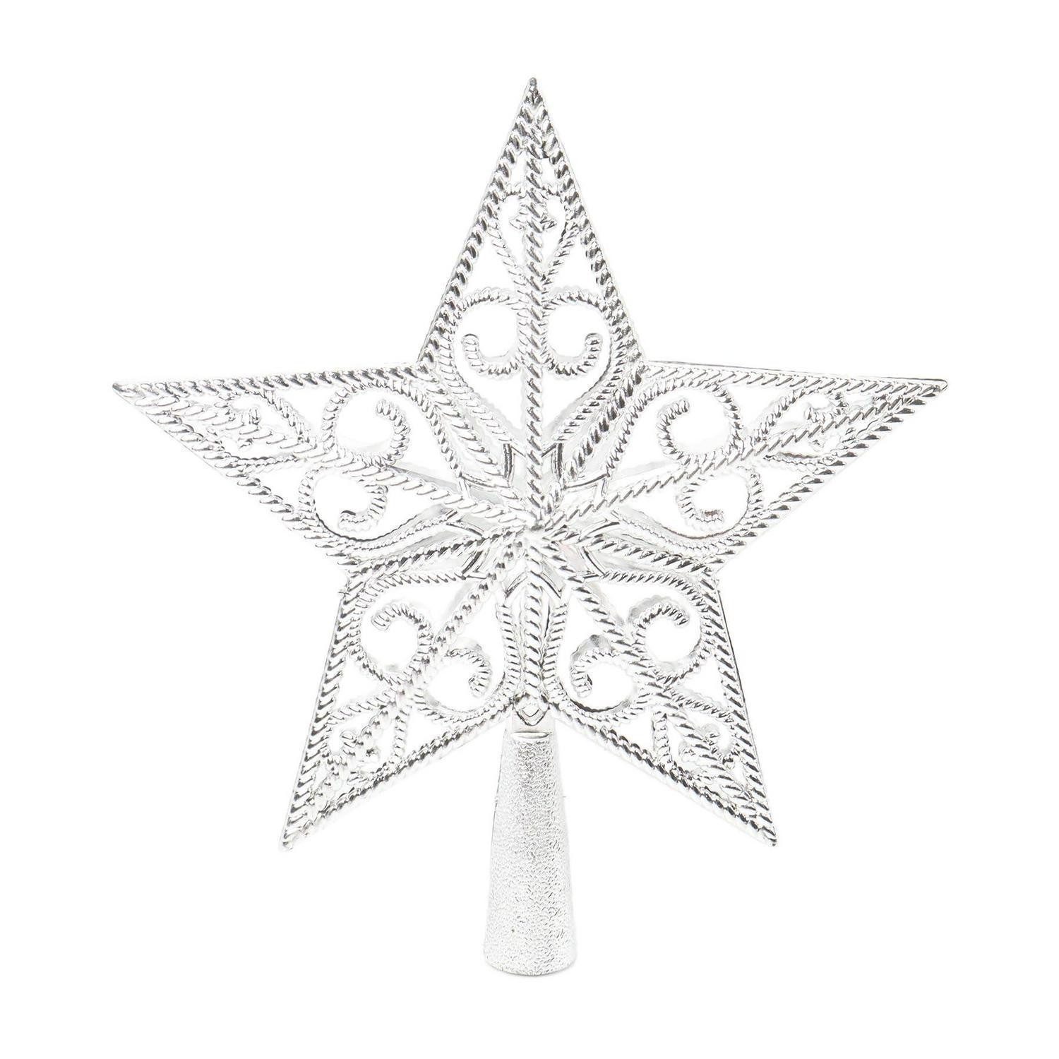 LuxusKollektion Christbaumspitze Weihnachtsbaumspitze Stern Silber