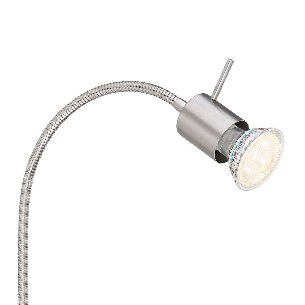 etc-shop Wandleuchte, Leuchtmittel nicht inklusive, Spotstrahler Wandlampe mit Wandleuchte Esszimmerlampe silber
