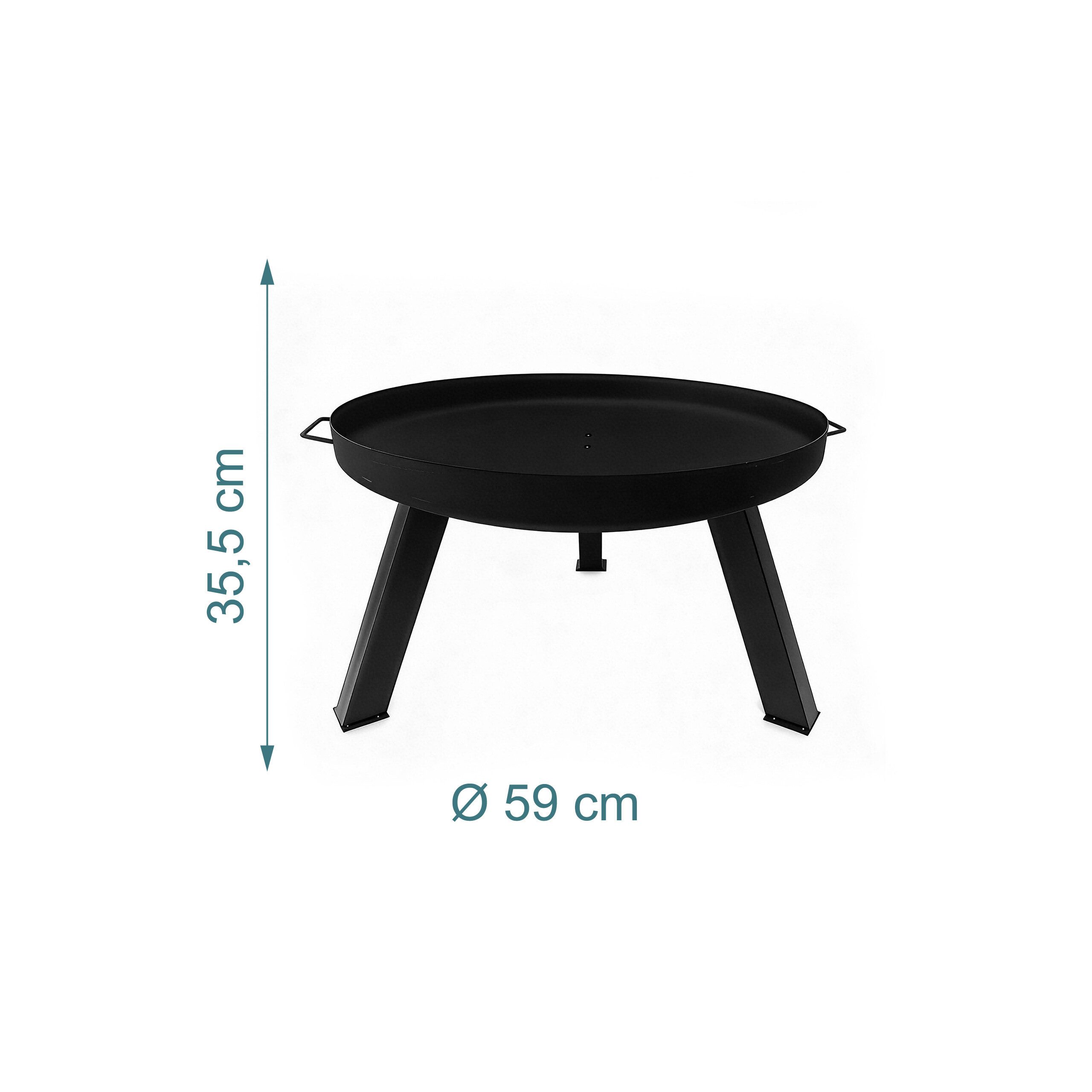 relaxdays Feuerschale mit Schürhake