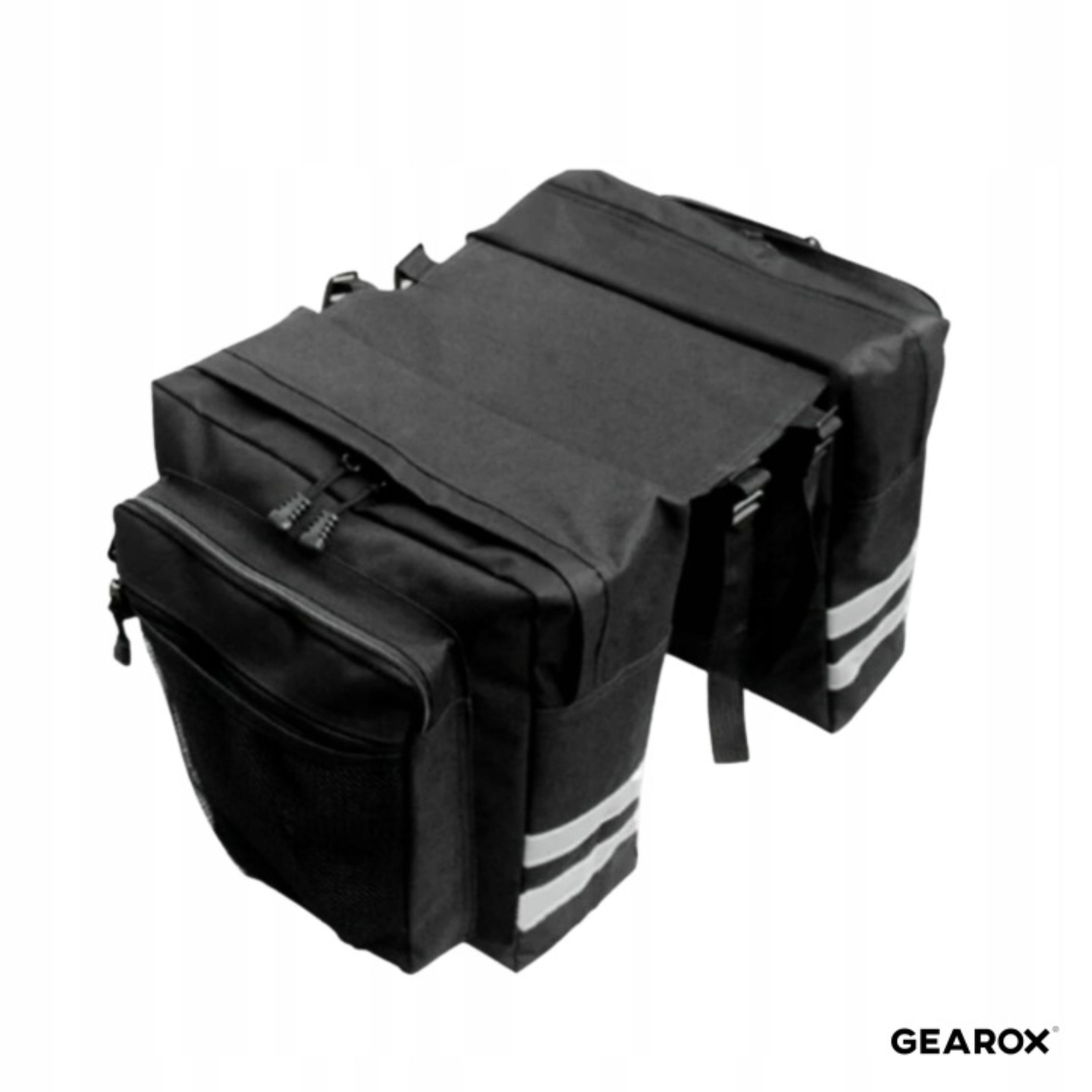 Festivalartikel Fahrradtasche Doppelte Fahrradtasche Gepäckträger 25L Fahrradsatteltasche Schwarz (1-tlg)
