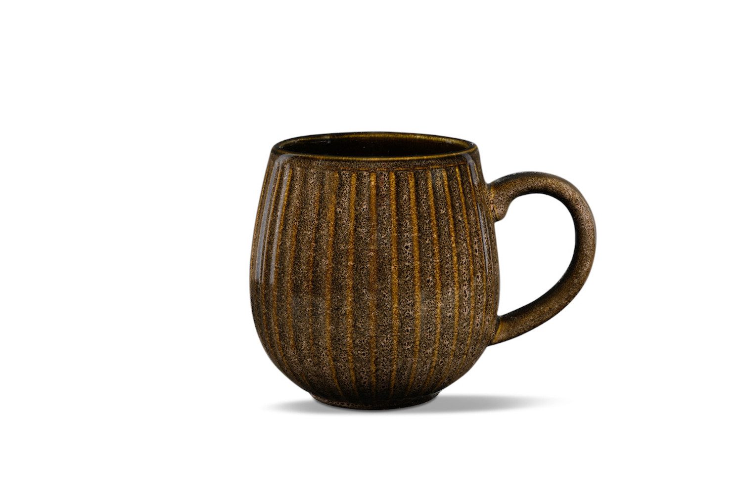 MAOCI teaware for your life Tasse Jumbotasse Stripes braun Keramik 0,4 L