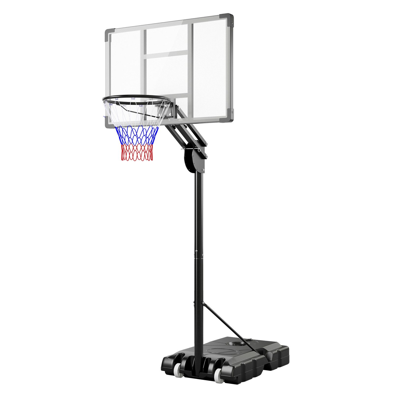 COSTWAY Basketballständer, Basketballkorb 149-305cm höhenverstellbar