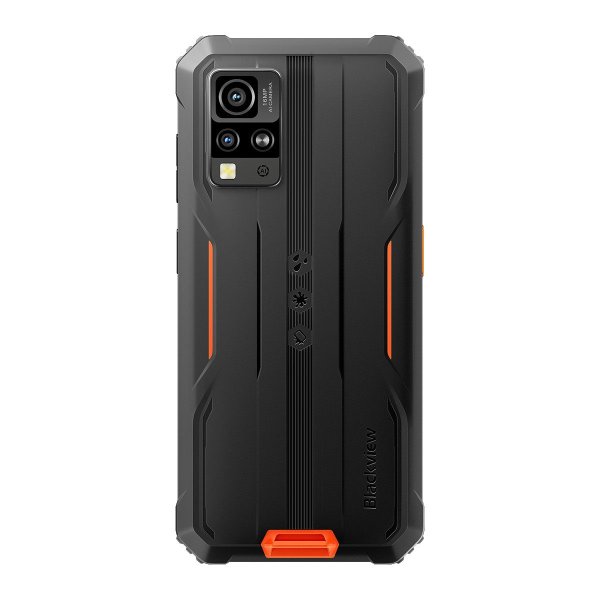 blackview Blackview BV4800 Rugged Outdoor Smartphone wasserdicht 12 GB RAM Smartphone (16.66 cm/6.56 Zoll, 64 GB Speicherplatz, 16 MP Kamera, GPS, Glonass, Beidou, Galileo, NFC, OTG, Face ID, Handschuhmodus)