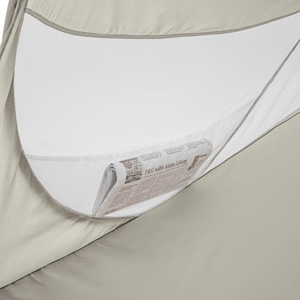 tectake Strandmuschel Pop-Up Strandmuschel, Personen: 2, selbstaufbauend mit Fiberglasgestänge