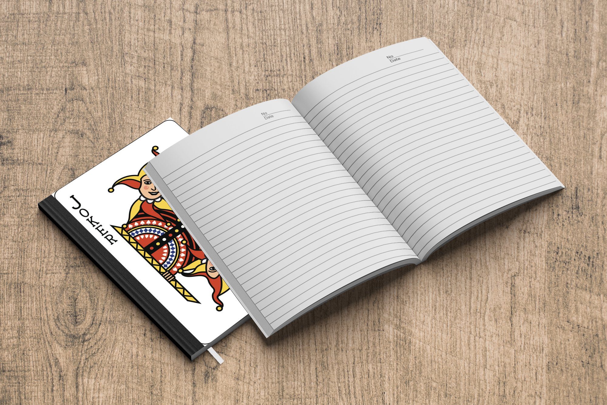 Spielkarte Illustration Haushaltsbuch Seiten, 98 Joker, MuchoWow der Tagebuch, A5, Notizbuch der Journal, Notizheft, Merkzettel,