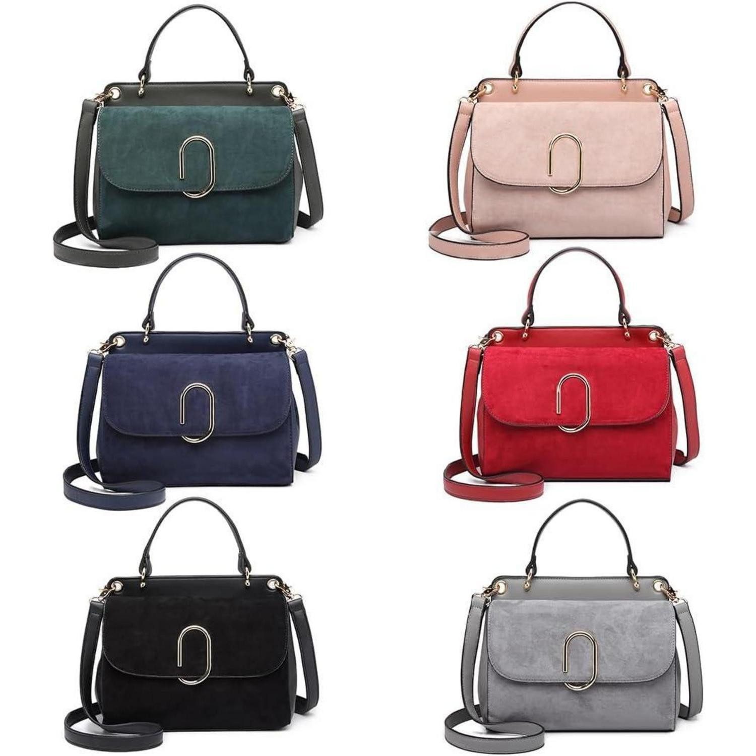 LuxusKollektion Umhängetasche Damen Umhängetasche Kunstleder Wildleder Vintage Flap Handtasche