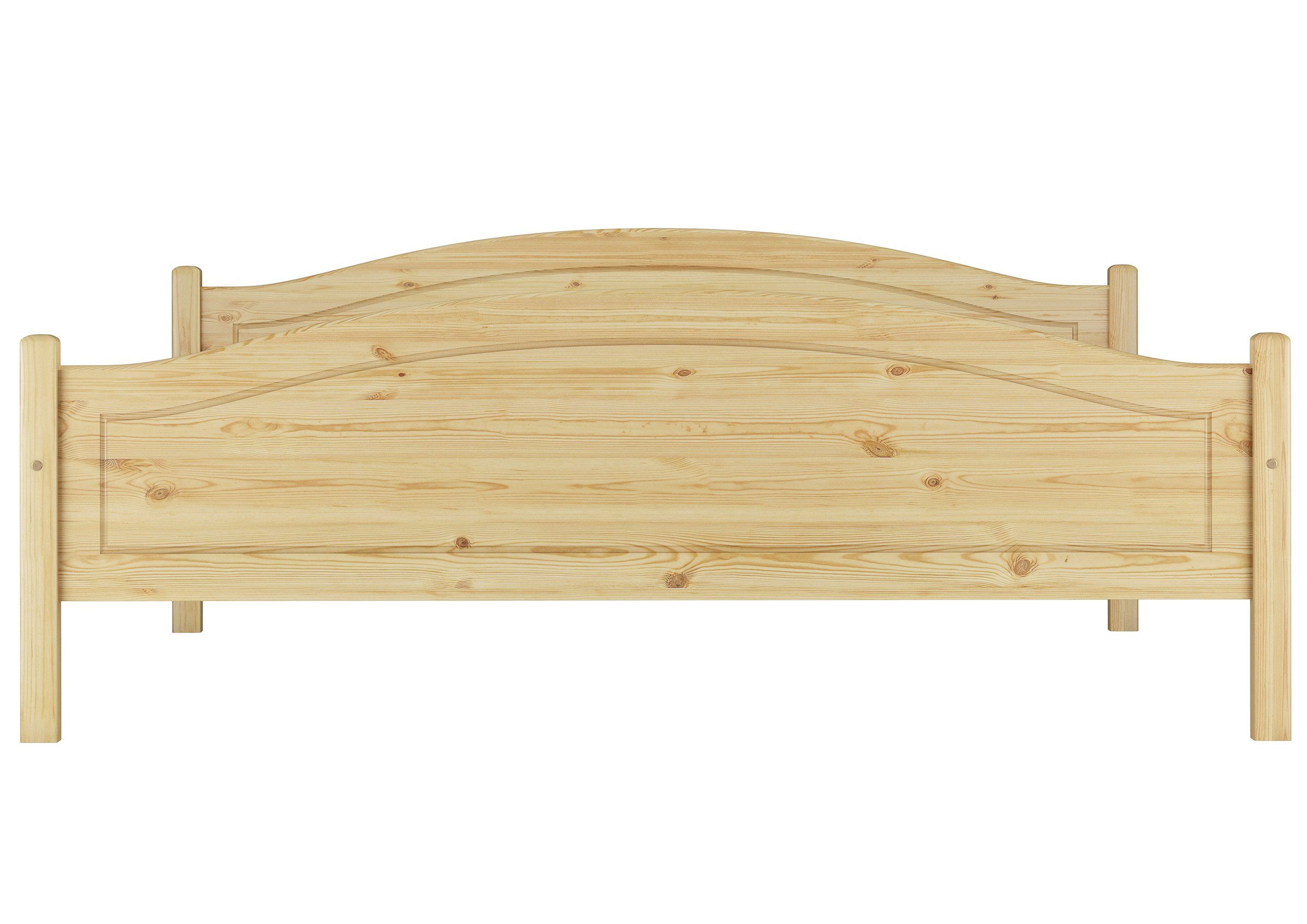 in Zubehör Kiefer Klassisches 160x220 wählbar, Doppelbett Kieferfarblos Überlänge Bett lackiert ERST-HOLZ