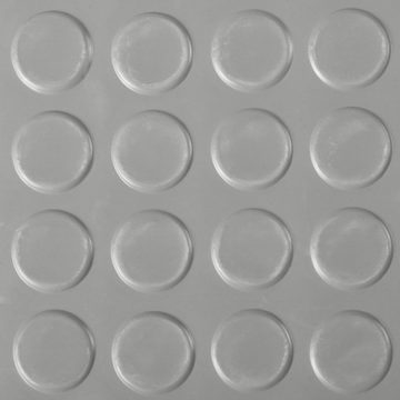 Kubus Gummimatte Gummiläufer Grau, Flachnoppen, Stärke: 3 mm, Zuschnitt in 2 Breiten