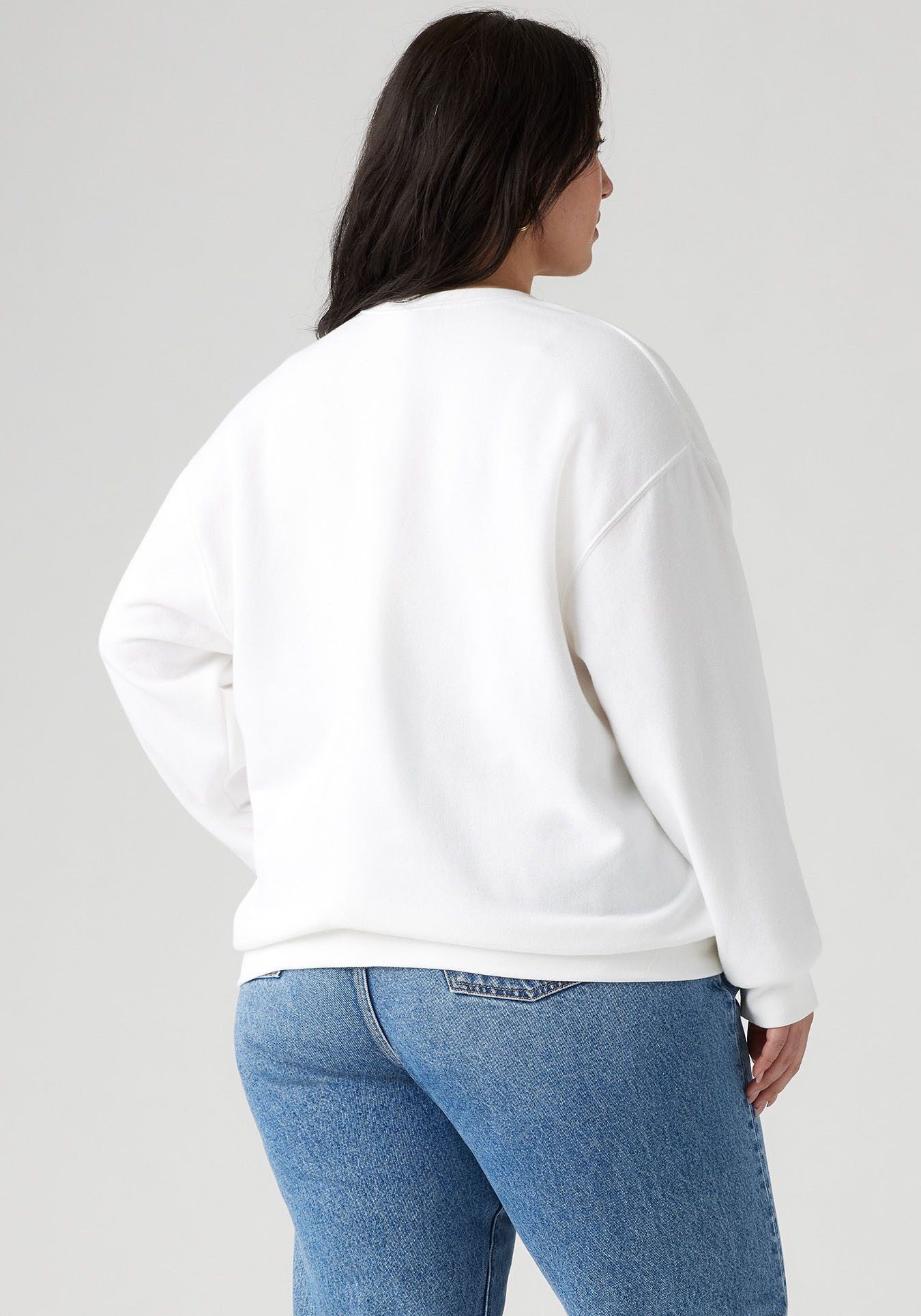 Levi's® Plus Sweatshirt PL GR EVERYDAY CREW mit Batwing-Logo mit Rosenprint