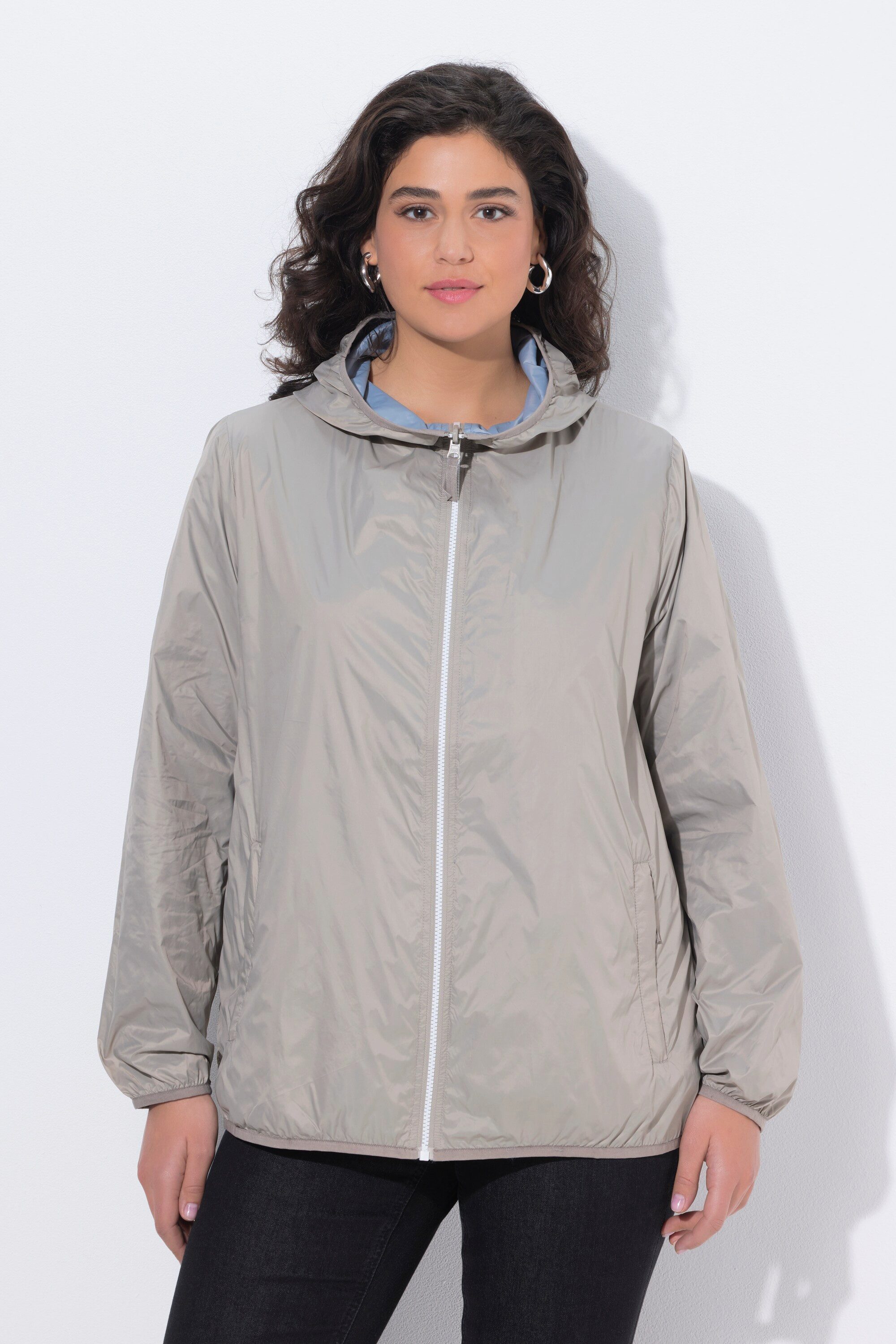 Ulla Popken Outdoorjacke HYPRAR Wendejacke wasserabweisend Kapuze günstig online kaufen