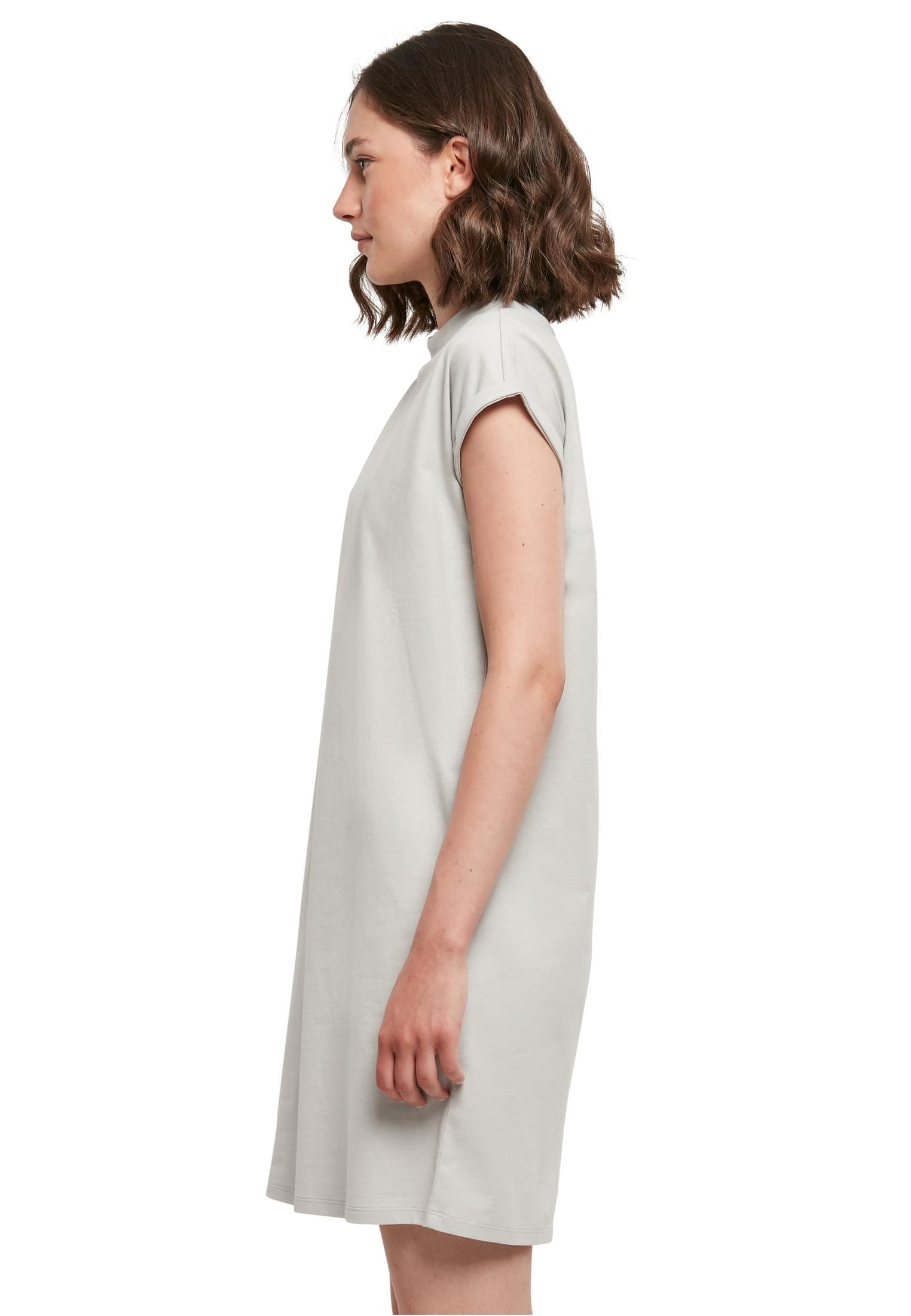 urbandreamz Jerseykleid Damen Kleid überschnittene Schultern Jersey Turn Up Ärmel