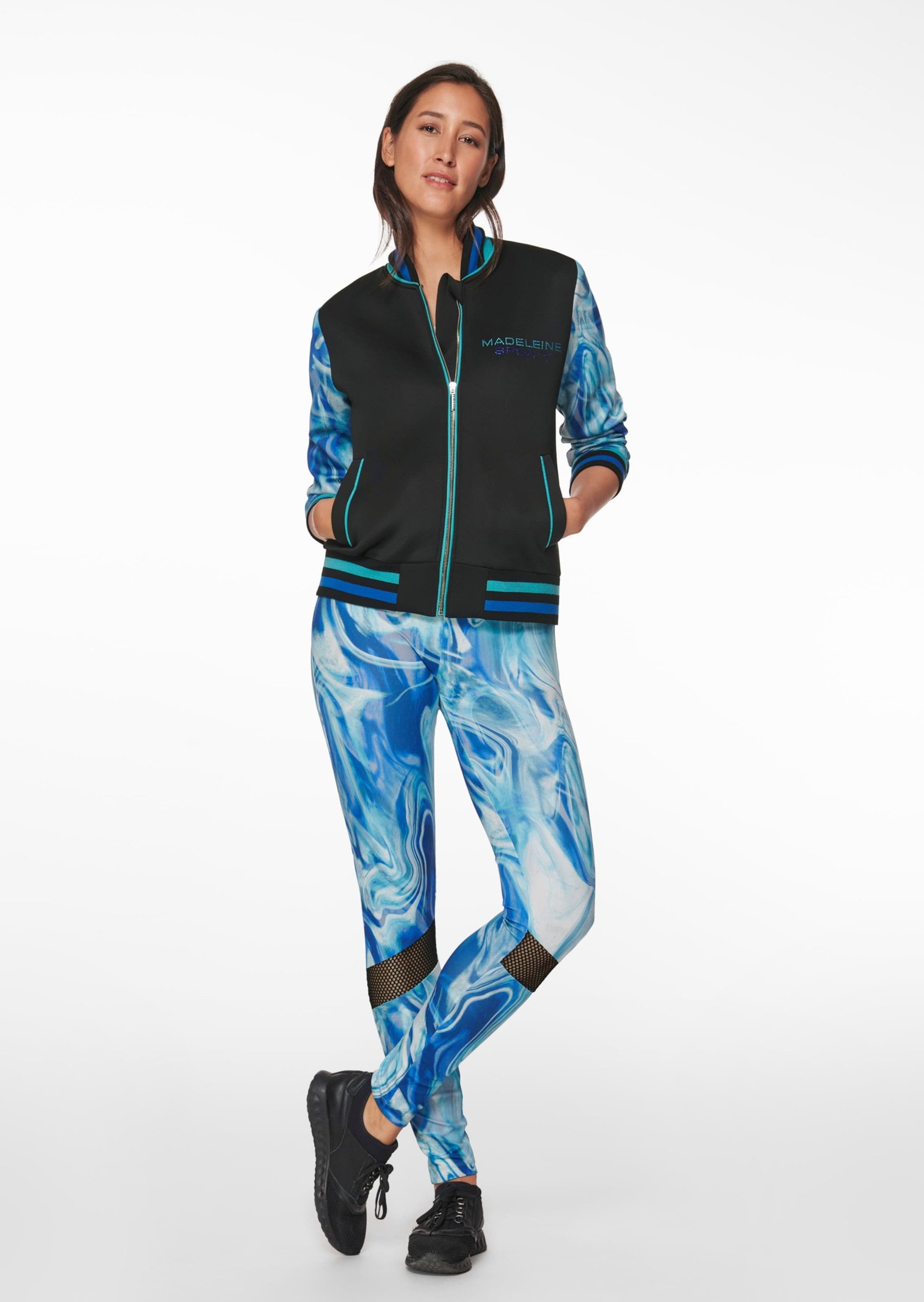 MADELEINE Leggings Leggings mit coolen Netzeinsätzen