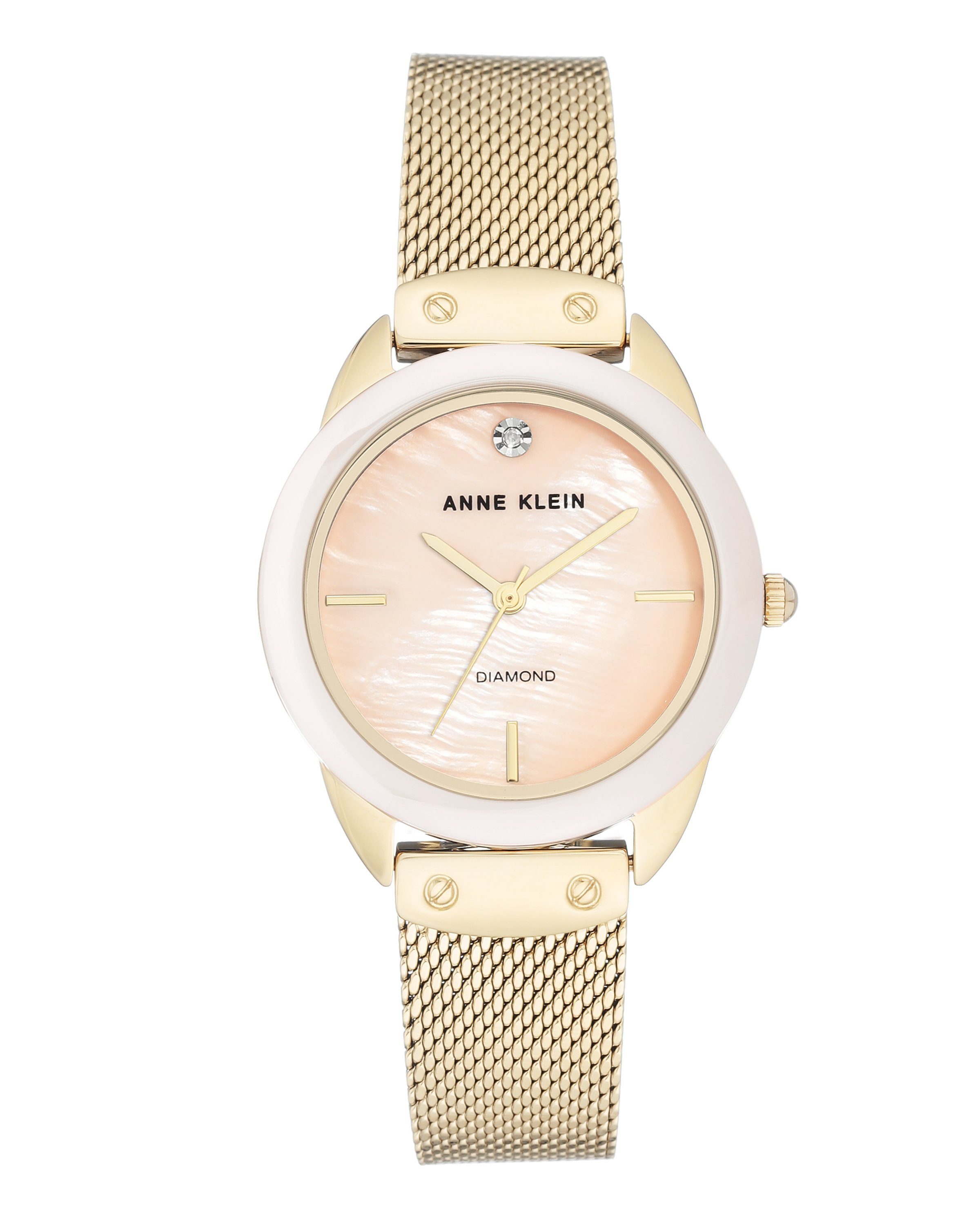 Damen Uhren ANNE KLEIN Quarzuhr AK/3258LPGB mit echtem Diamant, Diamond Trends