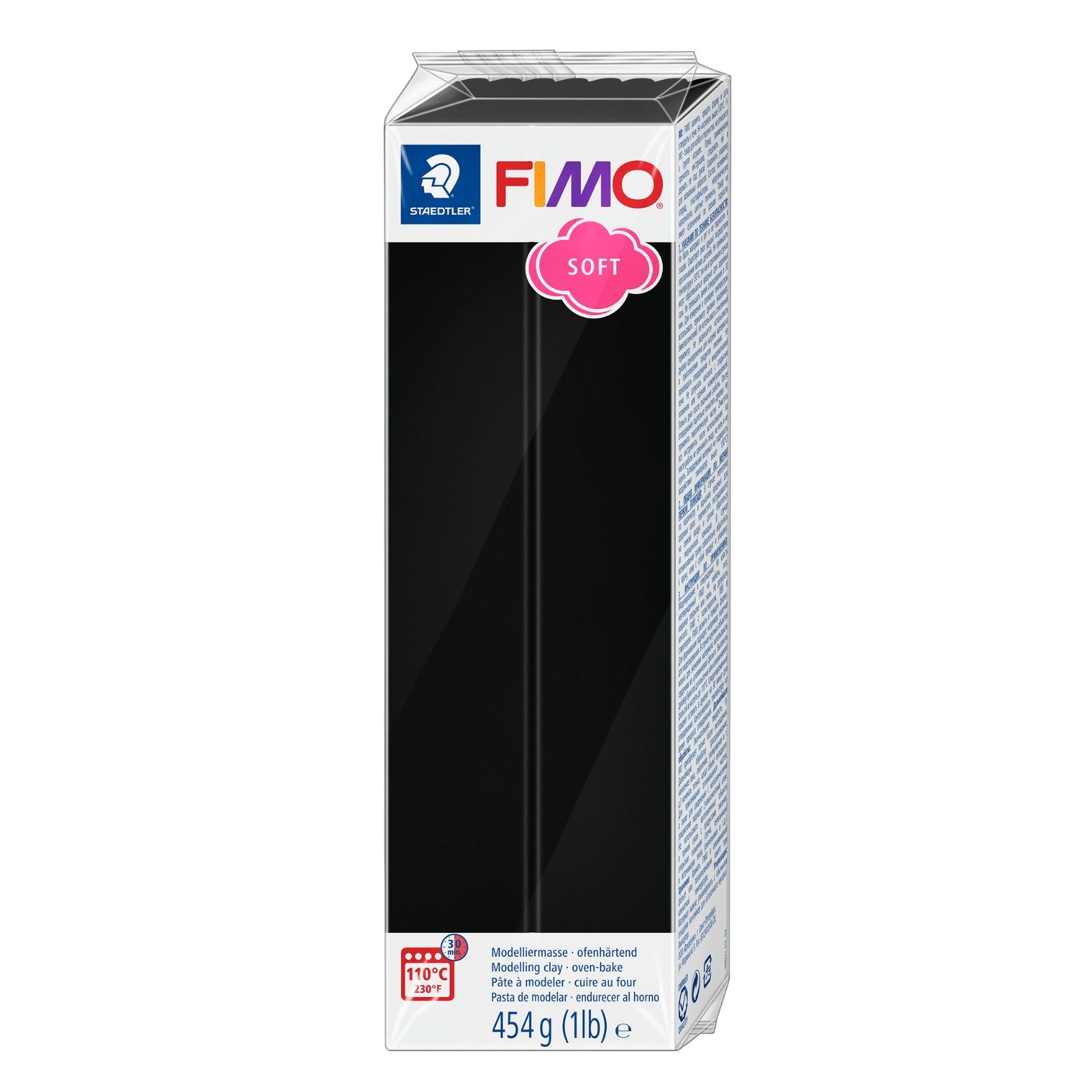 STAEDTLER Modelliermasse STAEDTLER FIMO soft 8021 Modelliermasse - schwarz - 454 g