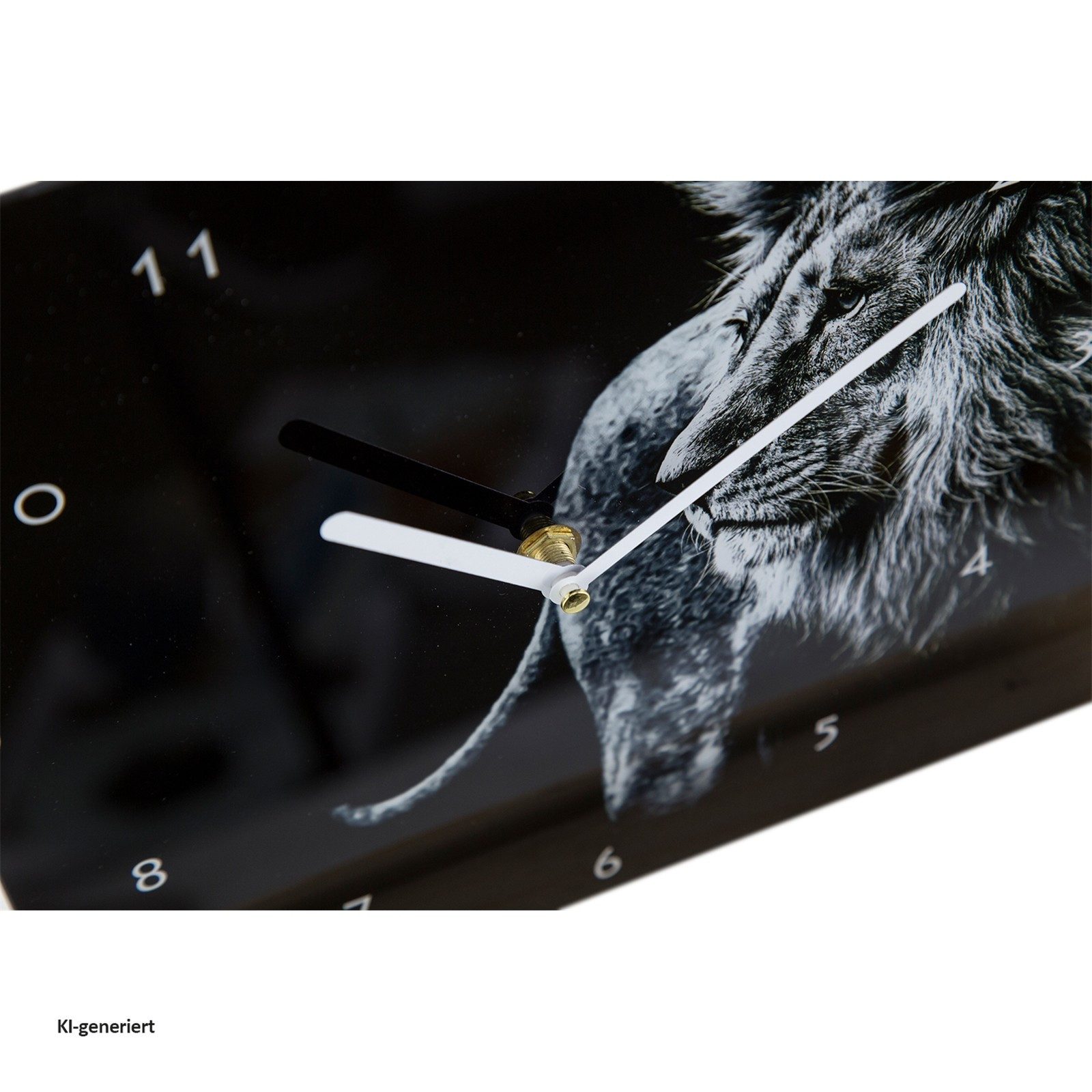 HTI-Living Wanduhr Wanduhr Löwe (Wanddeko Wandbild Glas) – Bild 3 von 4