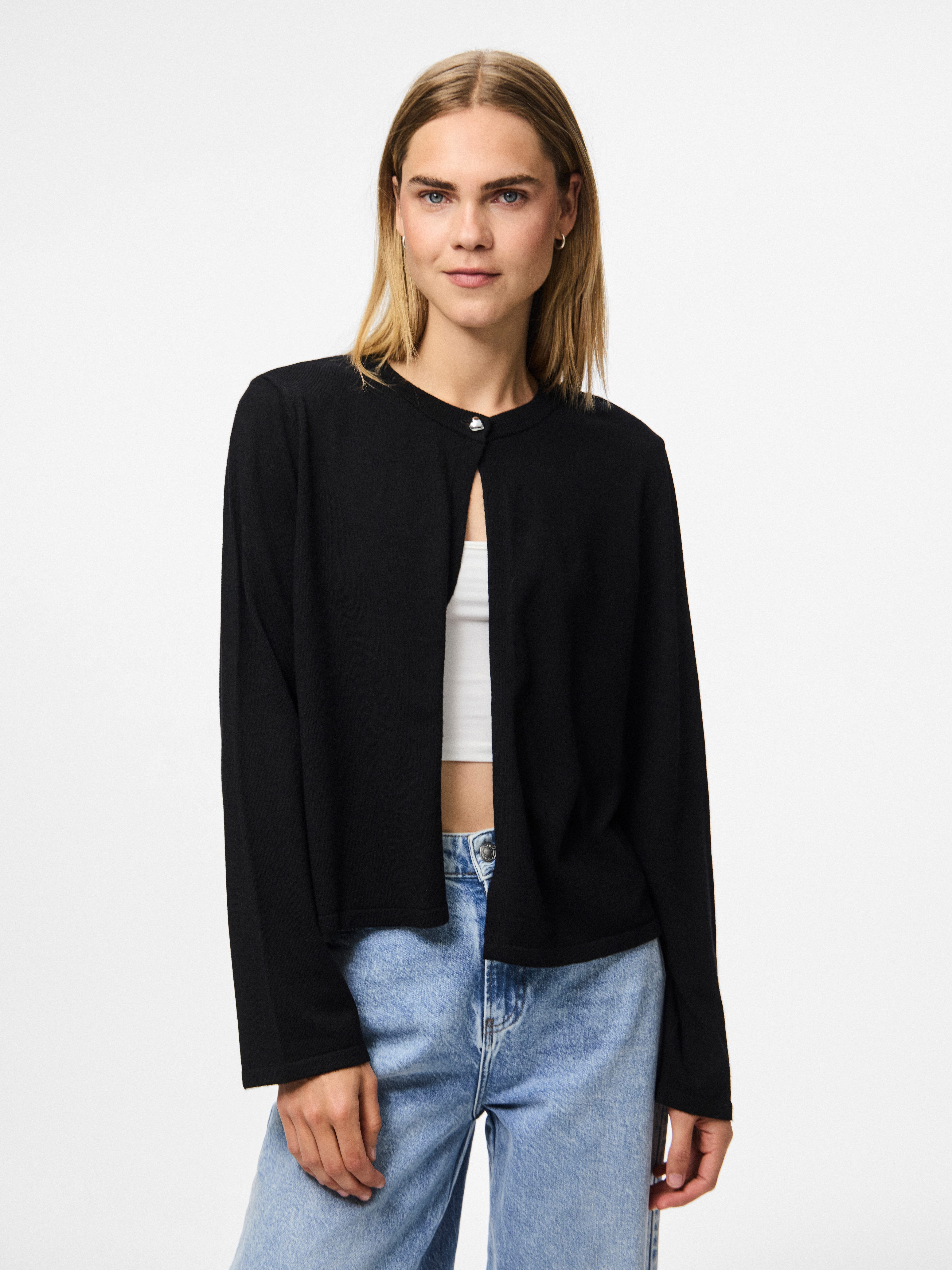 pieces Strickjacke PCORINA LS O-NECK KNIT günstig online kaufen