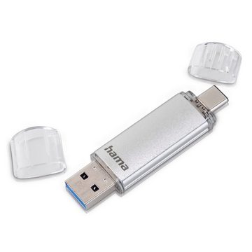 Hama USB-Stick "C-Laeta", Type-C USB 3.1/USB 3.0, 16GB, 40 MB/s, Silber USB-Stick (Lesegeschwindigkeit 40 MB/s)