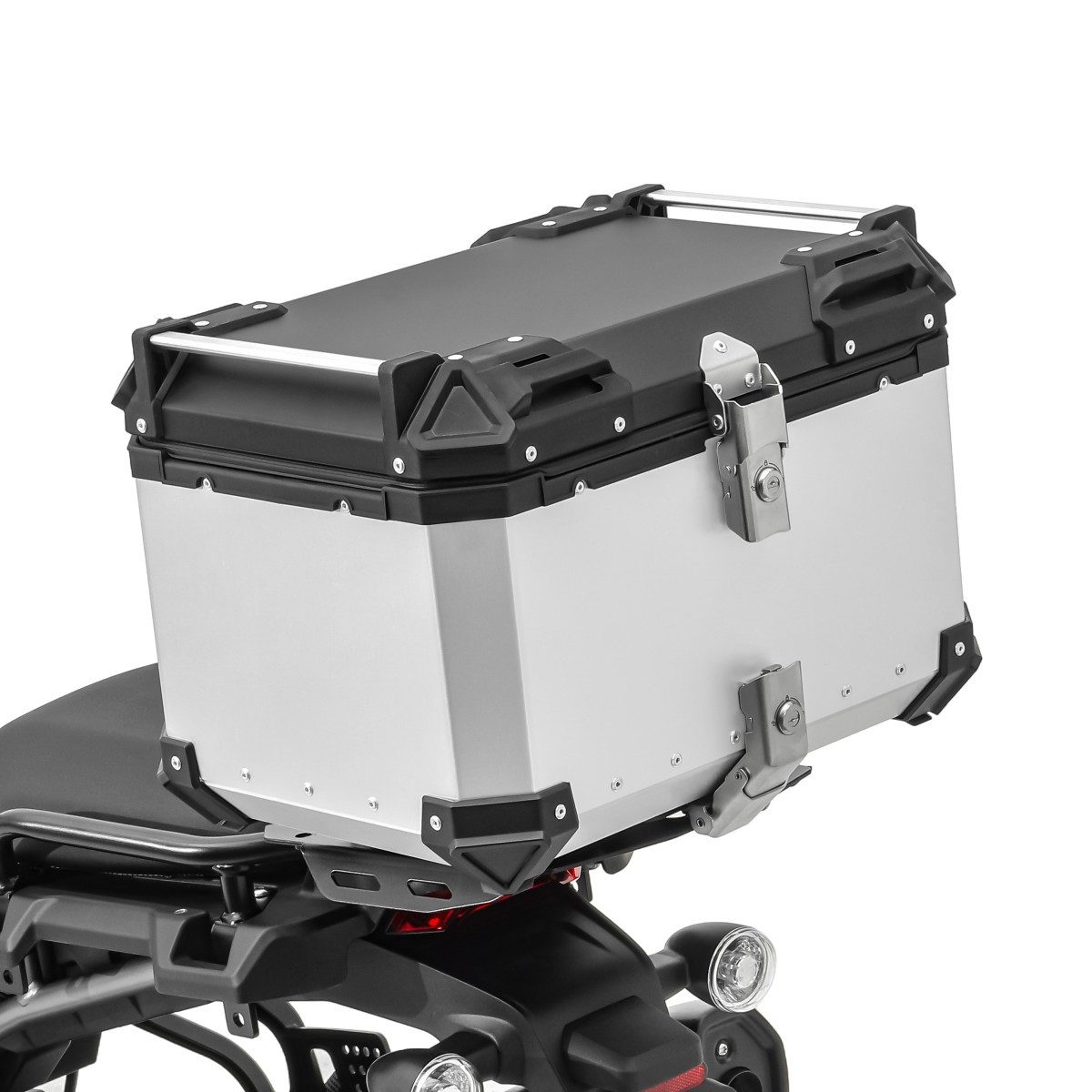 Topcase Motorrad Alu Topcase # XB55 Aluminium 55 Liter silber