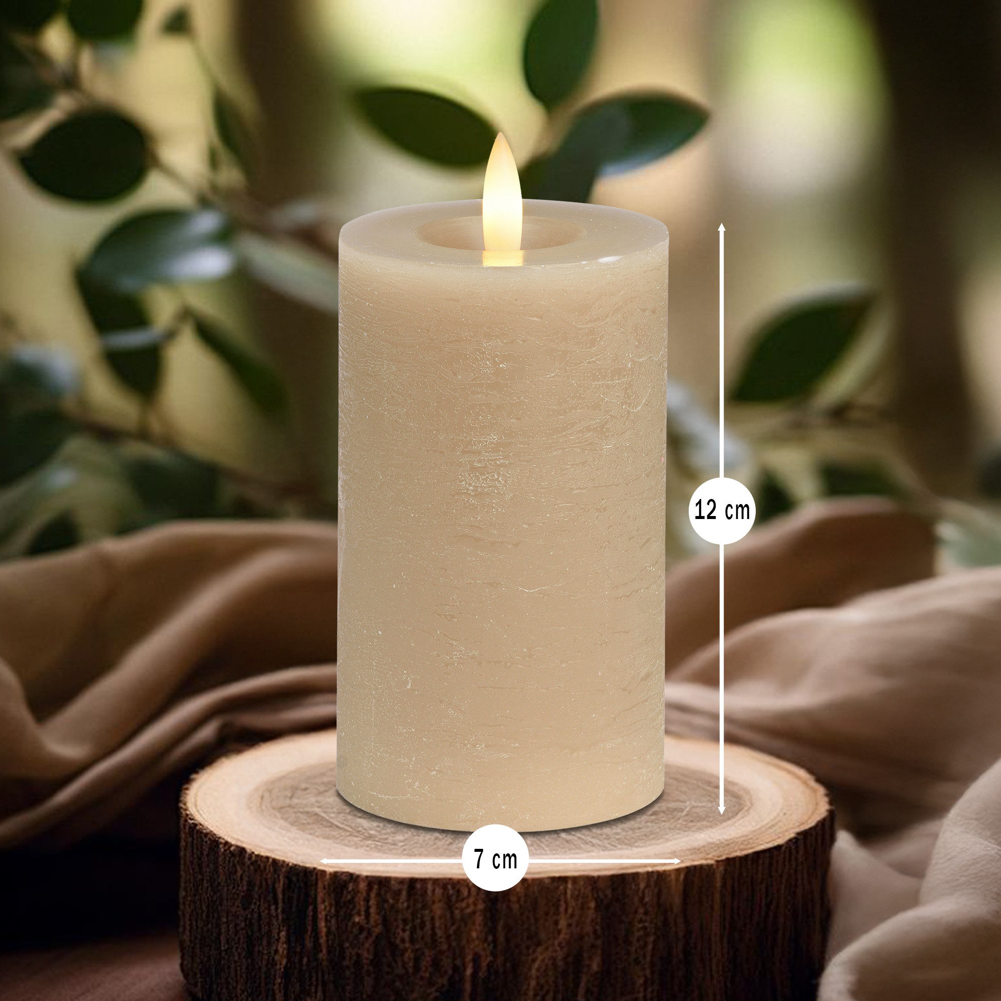 matches21 HOME & HOBBY LED-Kerze LED Stumpenkerzen Set Wachs, Flackernde Fl günstig online kaufen