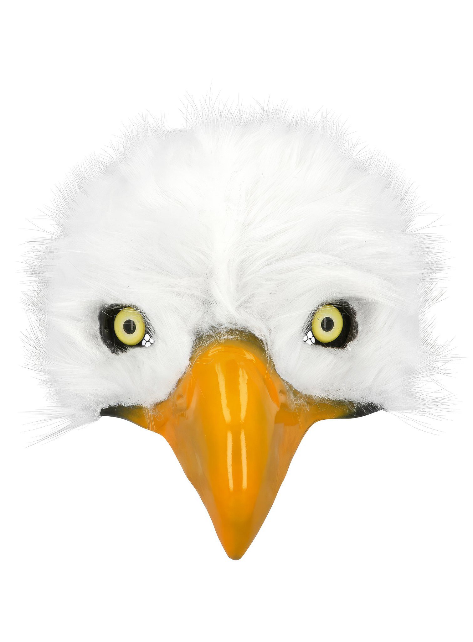 Boland Verkleidungsmaske Adler Halbmaske aus Plüsch, Lebensechte Vogelmaske mit Plüschfedern