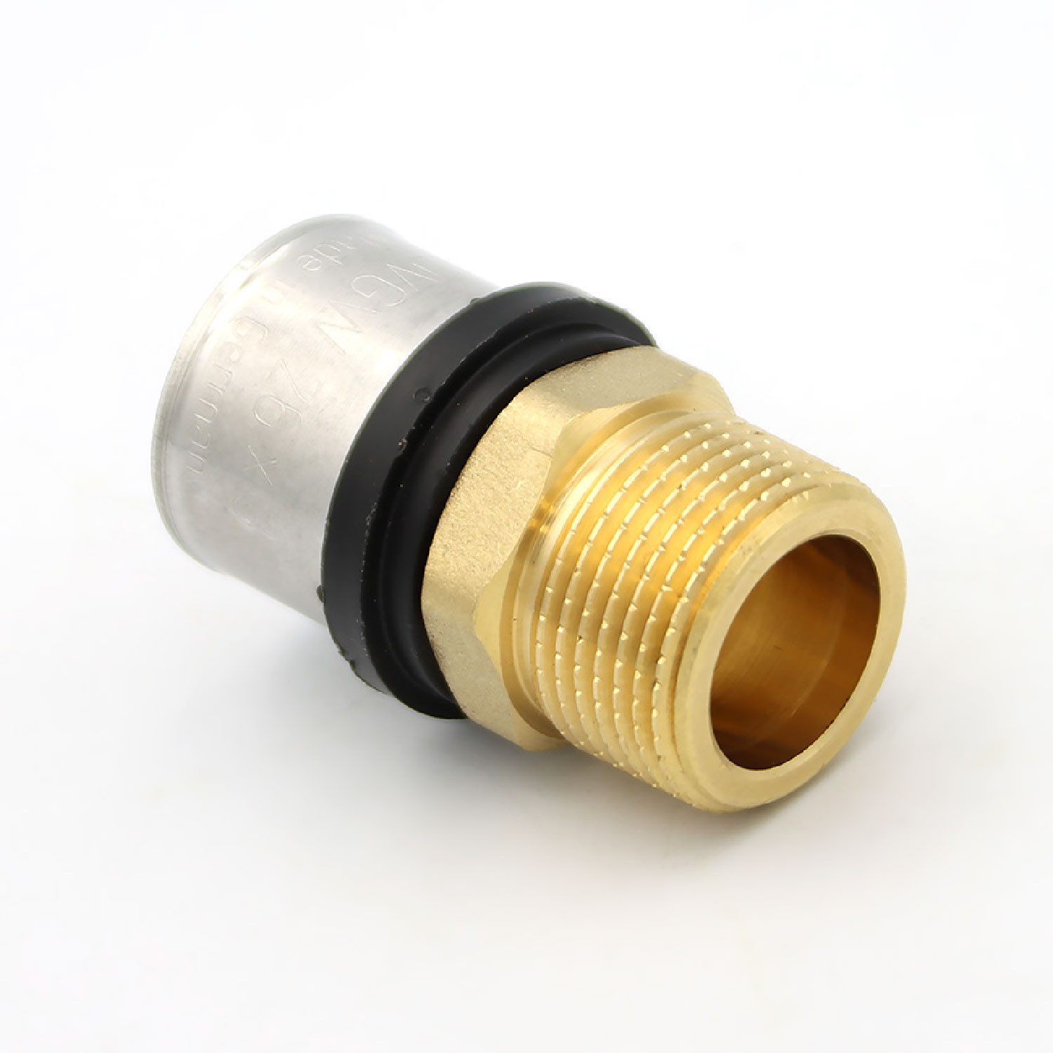 PipeTec Deutschland Pressfitting Pipetec Pressfitting Übergang Kupplung 26x3 mm 3/4 Zoll AG TH Kontur