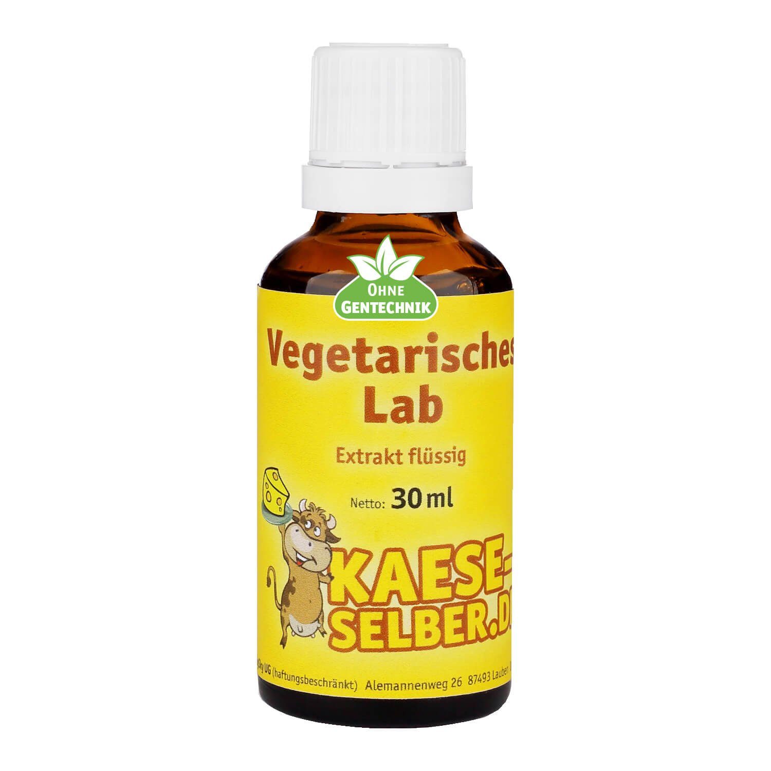 KAESE-SELBER.DE Käselab Labextrakt Premium (Käselab) flüssig 30ml 1:15000 Vegetarisch Naturlab