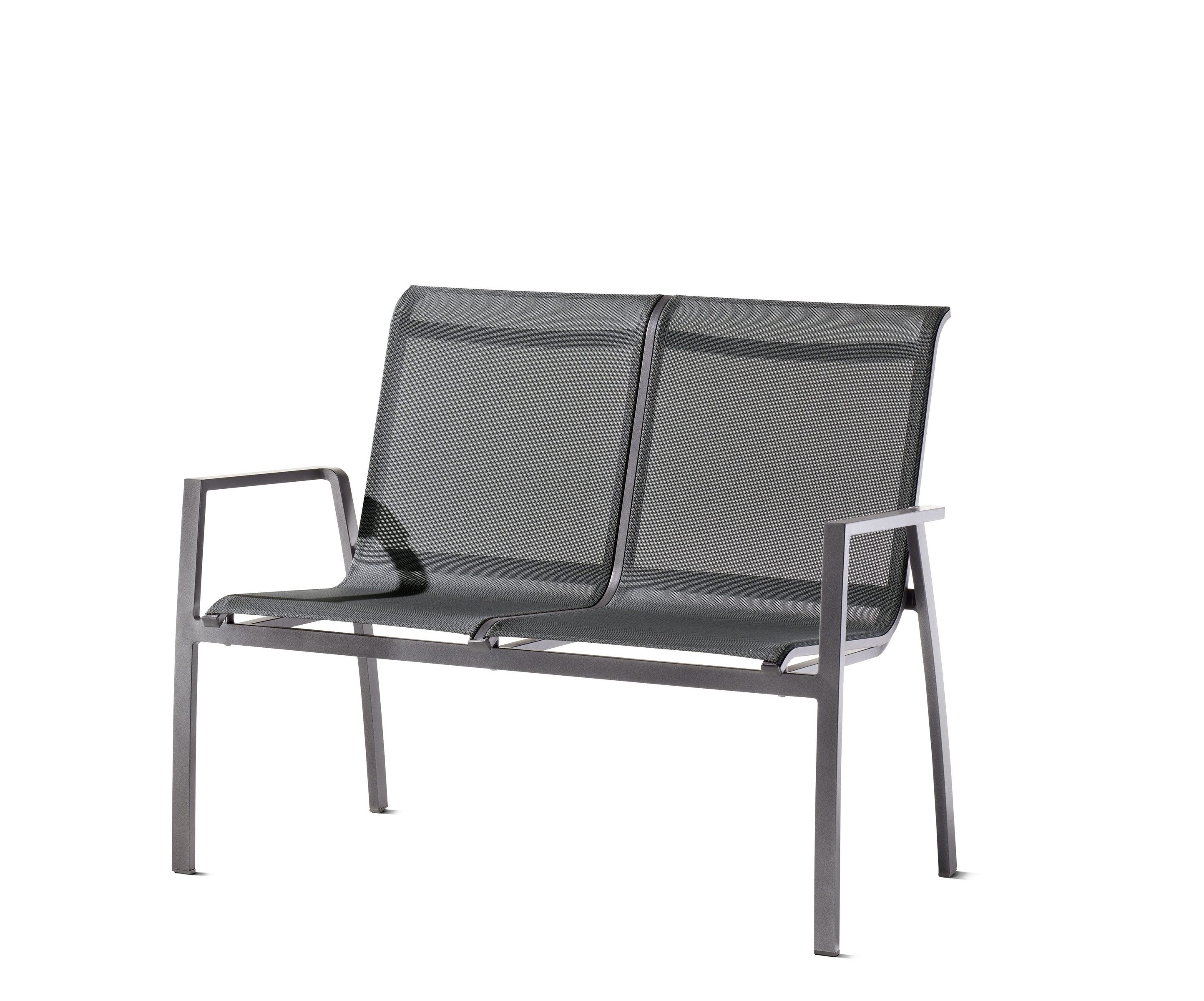 Sieger Gartenmöbel GartenloungeBank in Silbergrau 65,5x92,5x115,5