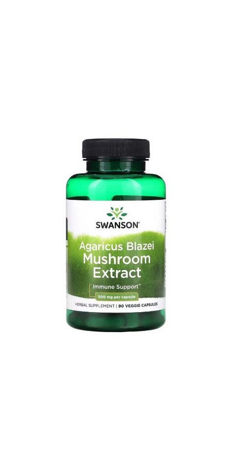 Swanson Health Products Agaricus Blazei-Pilzextrakt 500 mg - 90 Kapseln Kapseln, 200 g, Kapseln