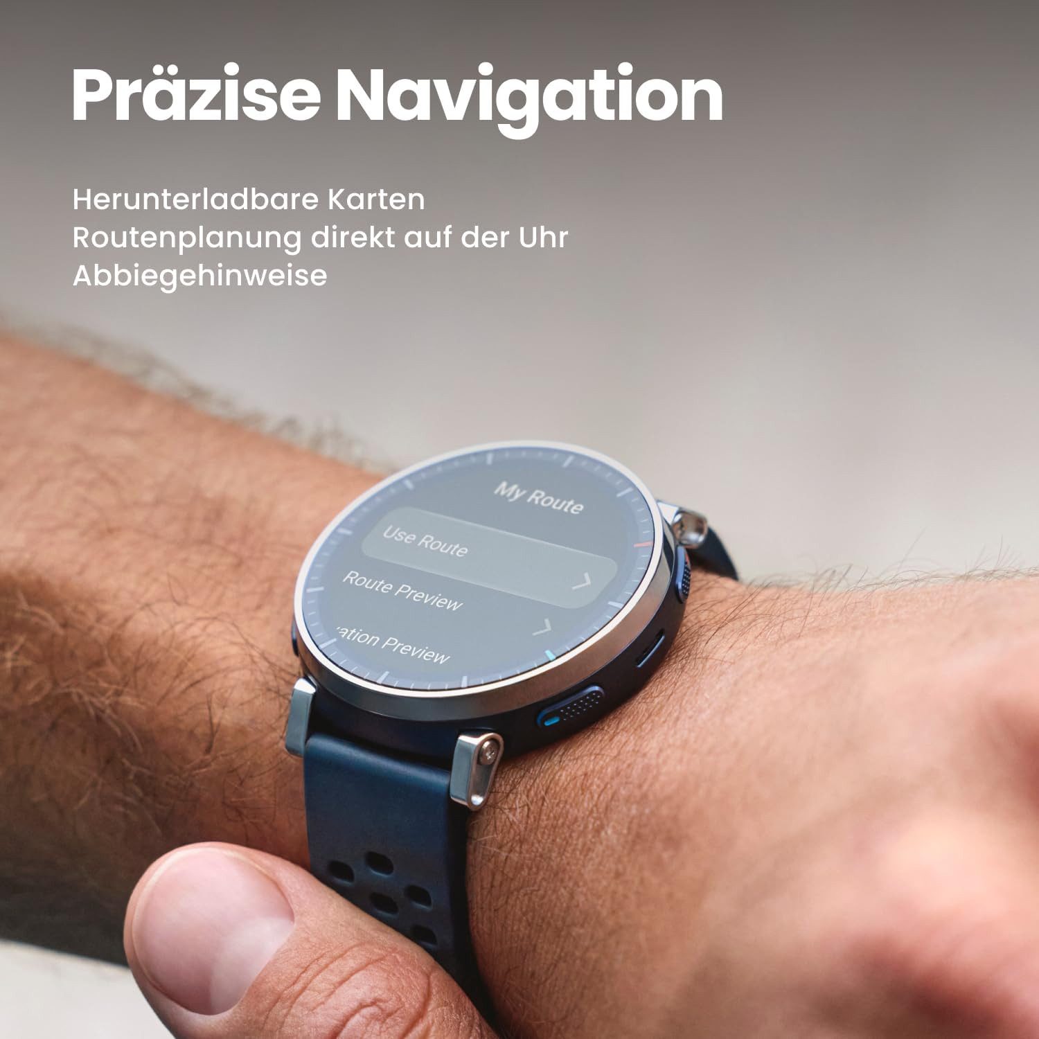 Amazfit Herren"s Präzises GPS & Gesundheitsmonitor für Training & Alltag Smartwatch (1,32 Zoll, Android/iOS), Lauf- und Outdoorbegleiter mit Herzfrequenz, SPO2 & IP68 Schutz