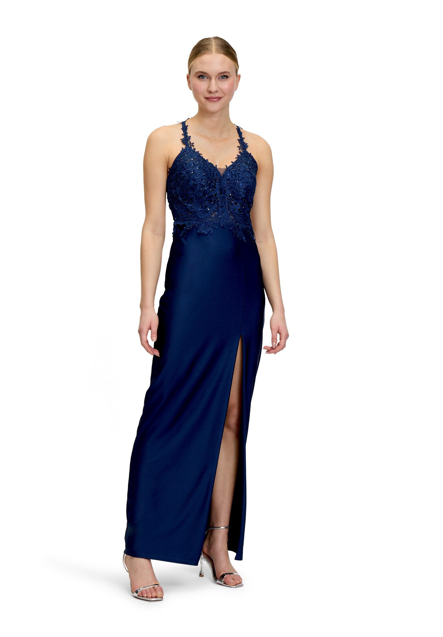 Vera Mont Abendkleid Damen mit Strass Rückenfrei