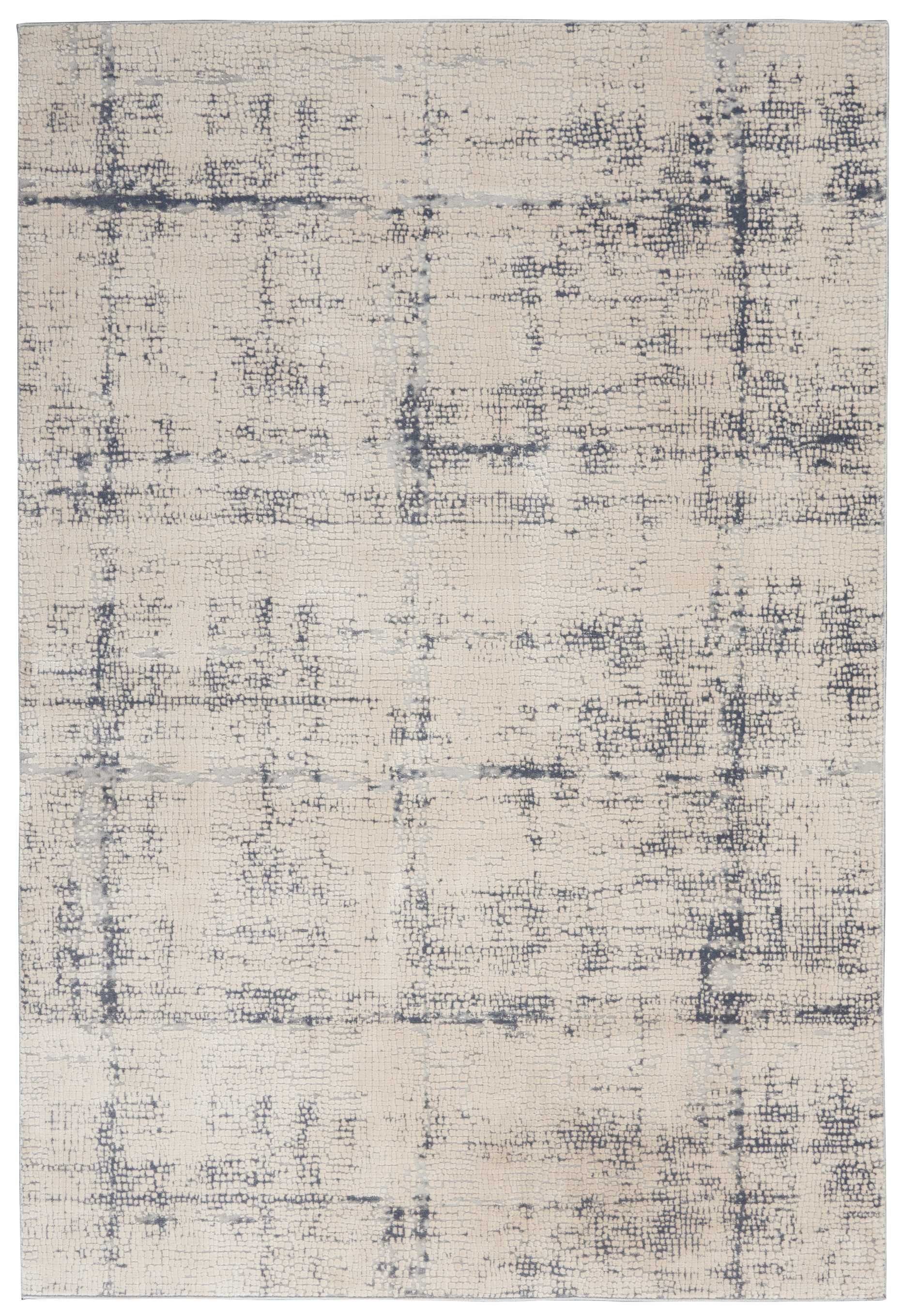 Teppich Rustic Textures 6, Nourison, rechteckig, Höhe: 12 mm creme/blue