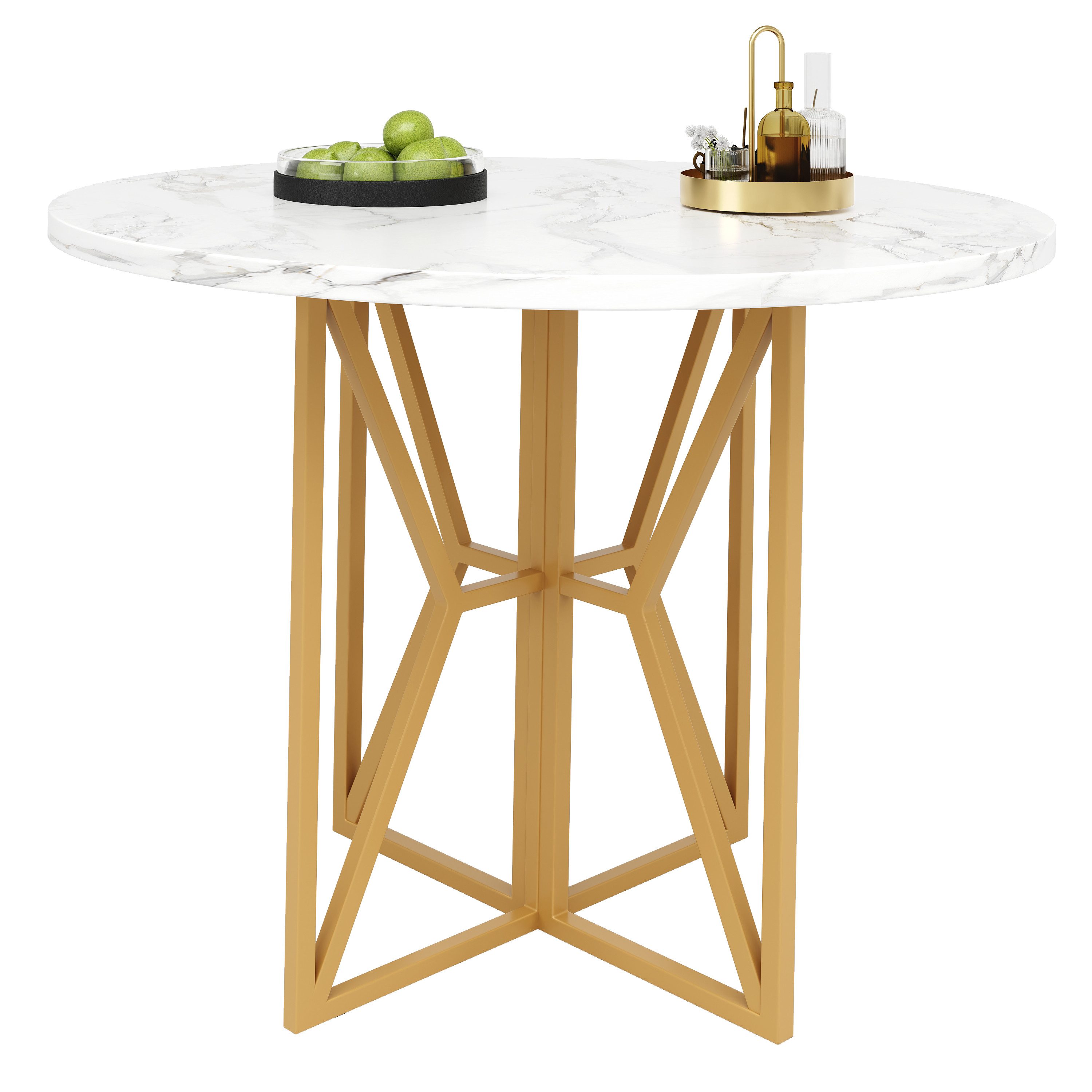 REDOM Esstisch Moderner Küchentisch (Eleganter Runder Esstisch 80x80 cm – G günstig online kaufen